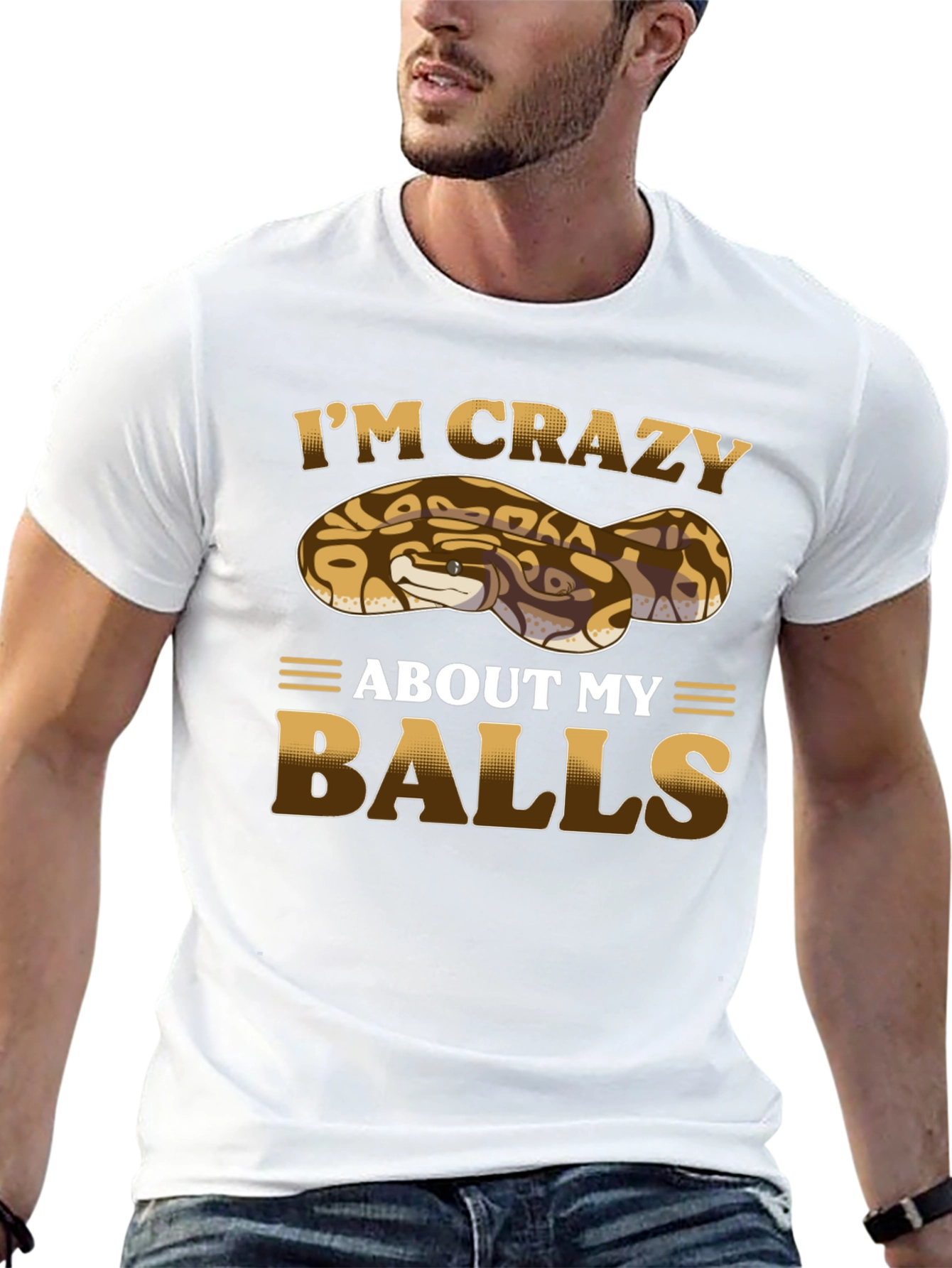 Crazy About My Balls Python Snake T-Shirt