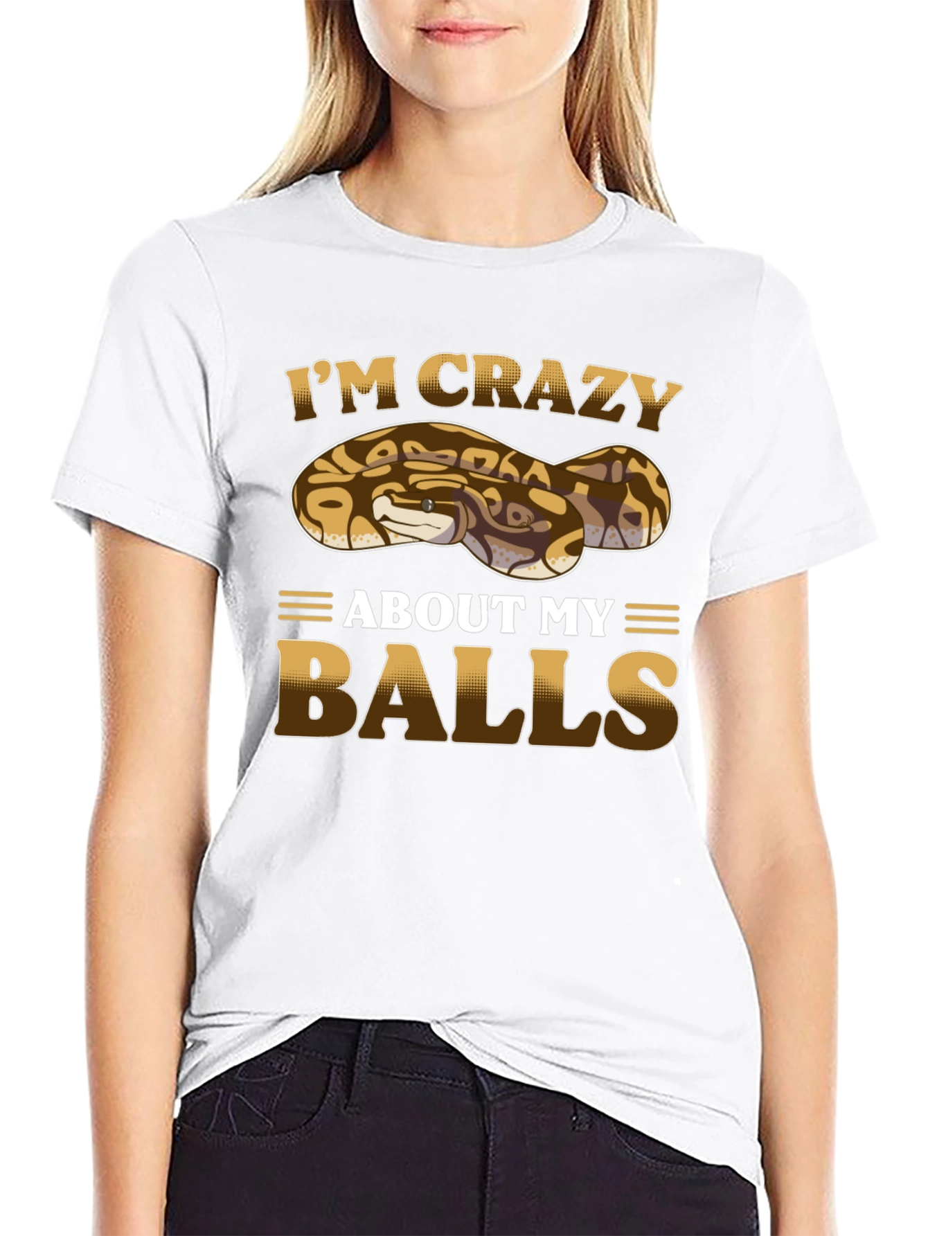 Crazy About My Balls Python Snake T-Shirt