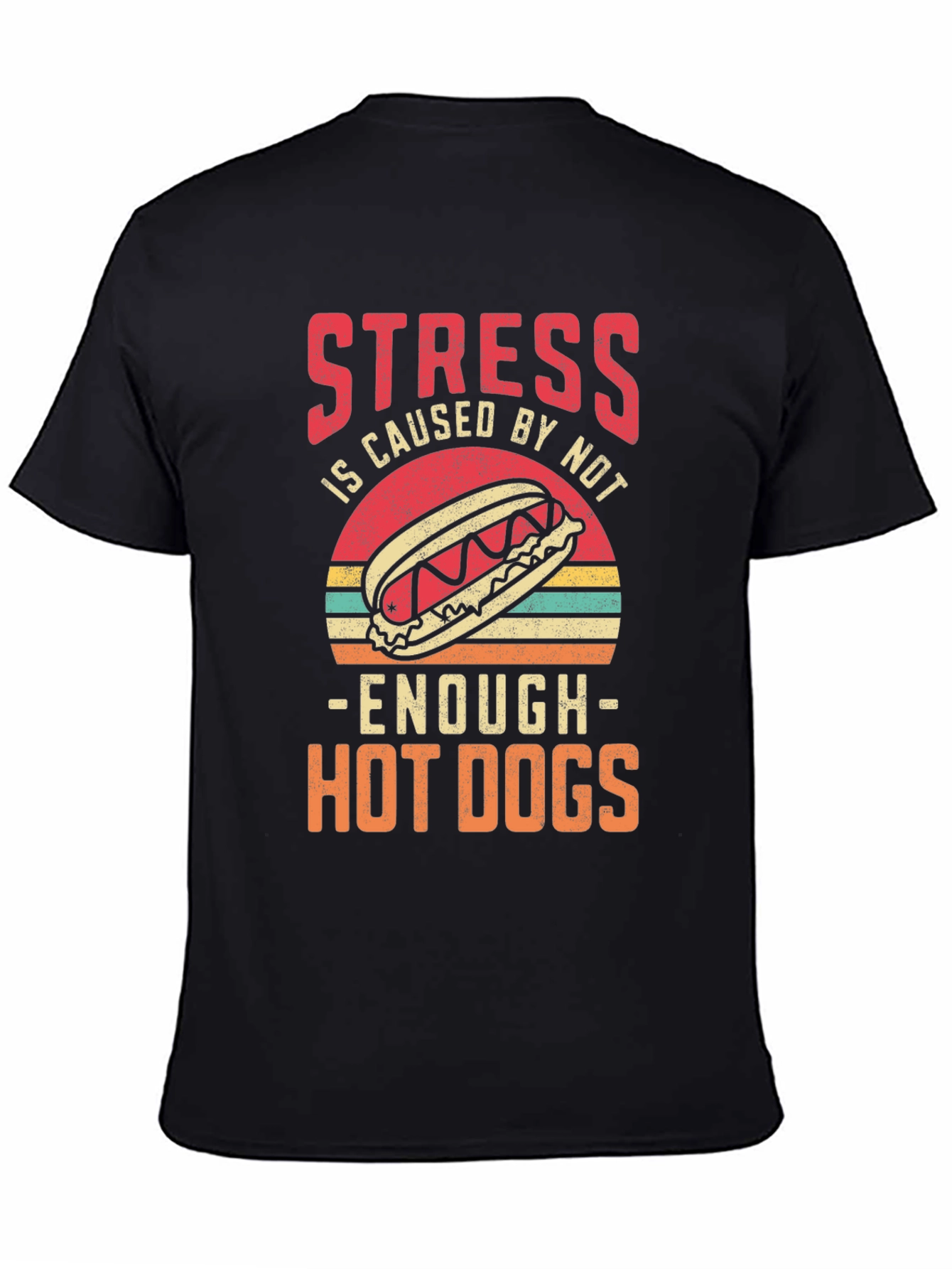 Funny Stress Hot Dog Graphic Tee