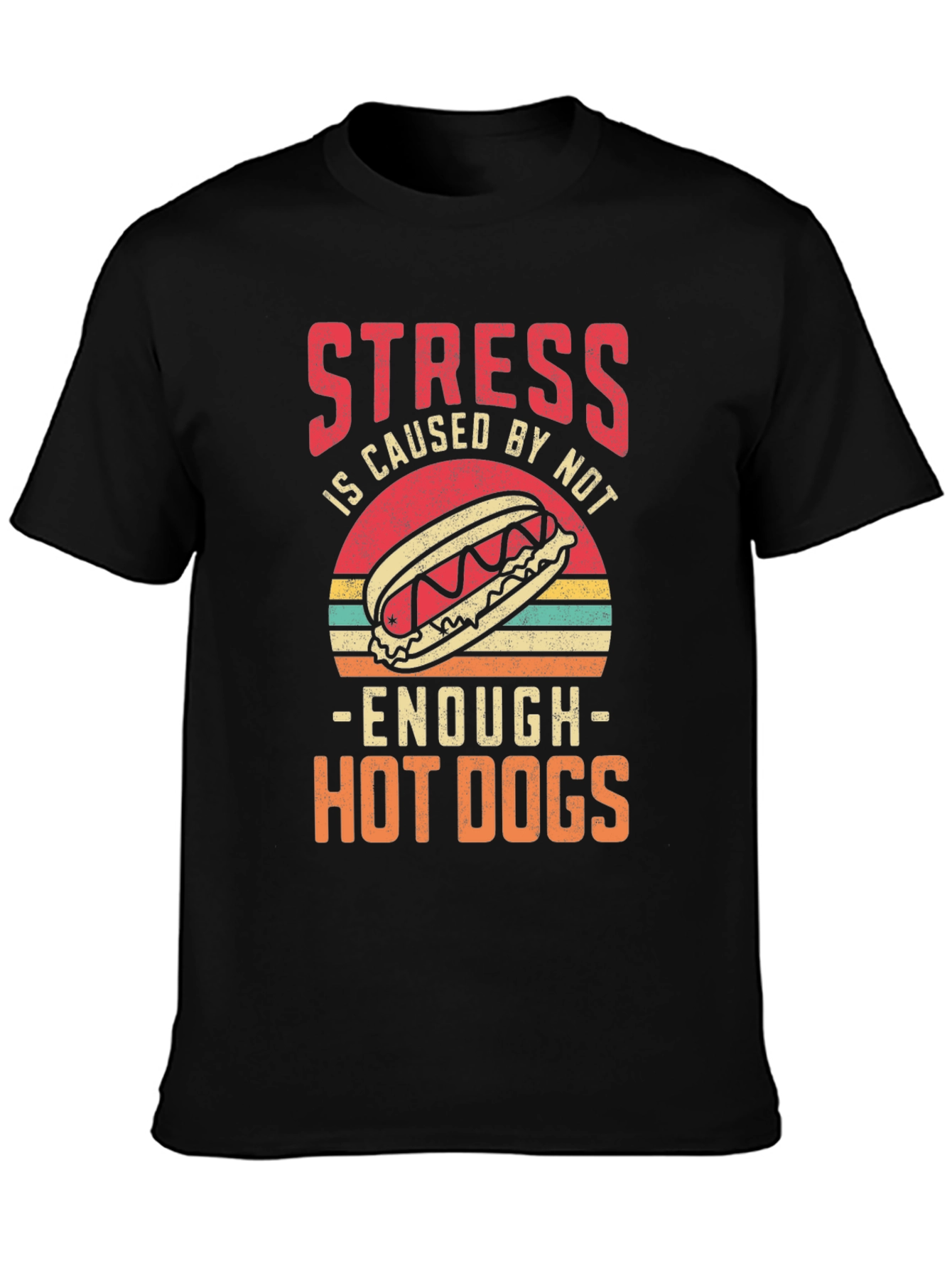 Funny Stress Hot Dog Graphic Tee