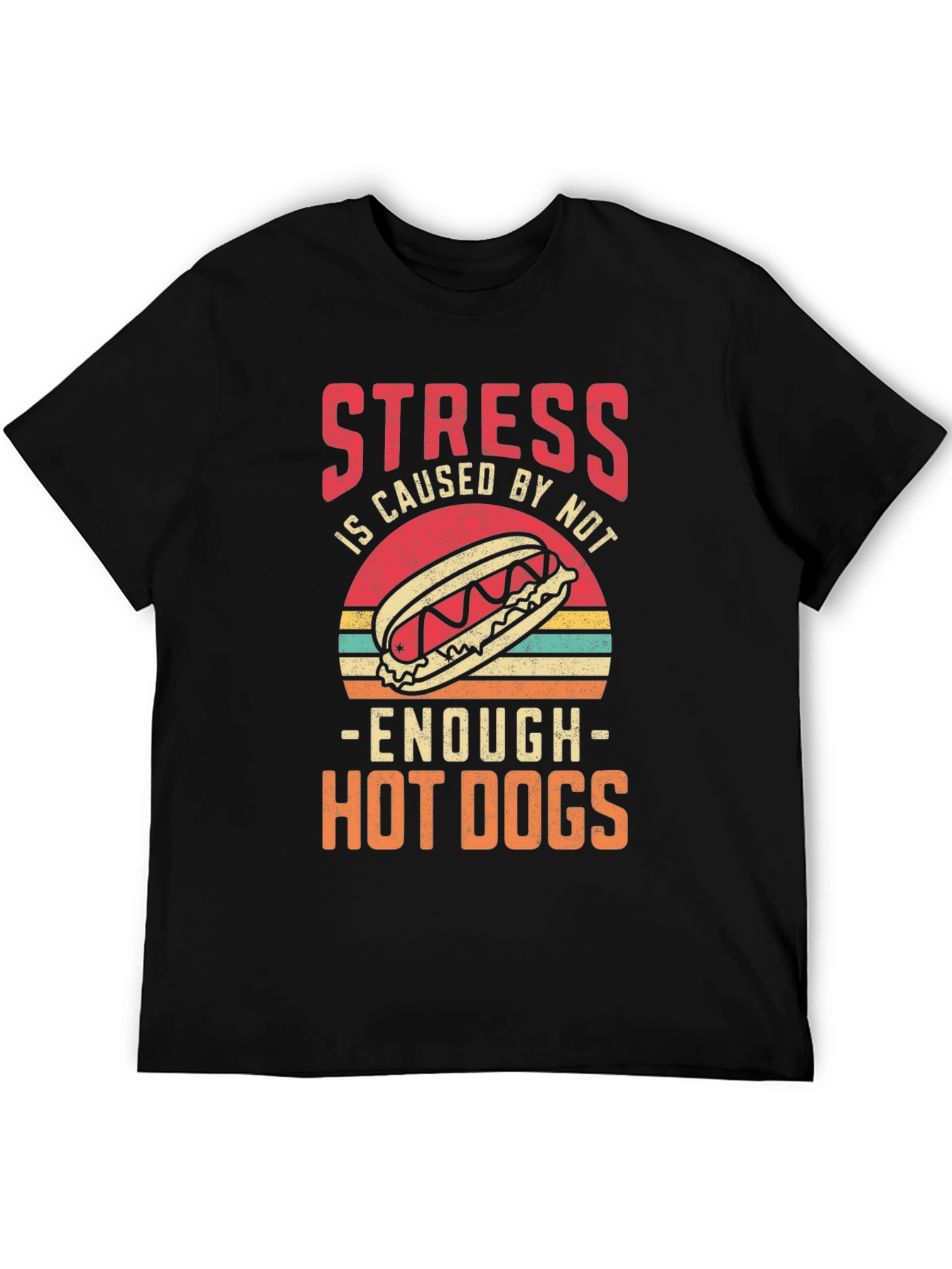 Funny Stress Hot Dog Graphic Tee