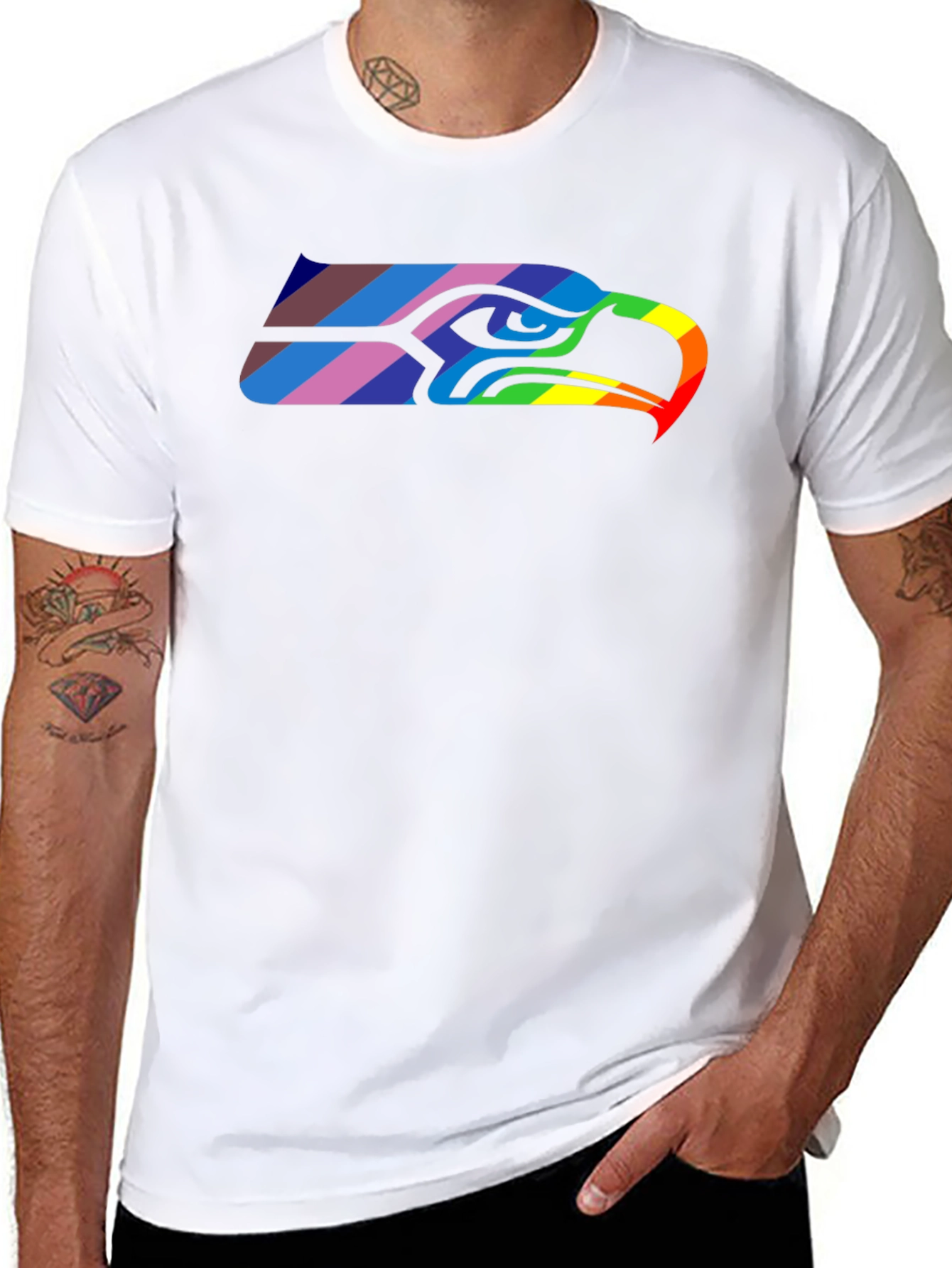 Rainbow Seahawks Pride T-Shirt