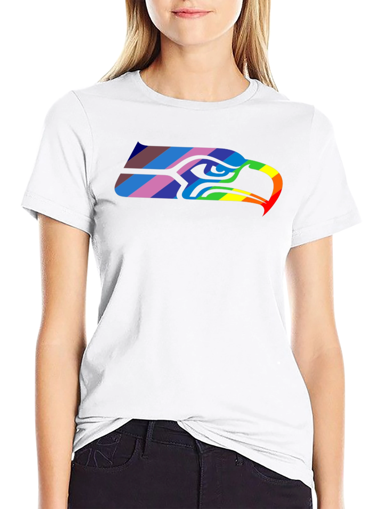 Rainbow Seahawks Pride T-Shirt