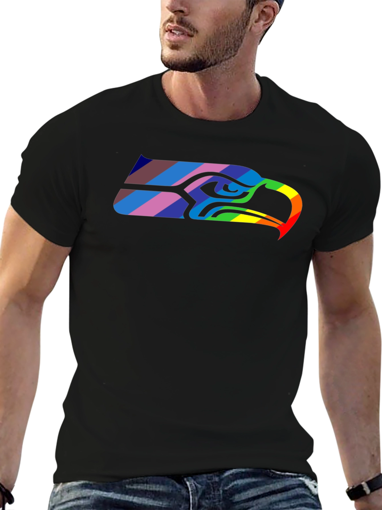 Rainbow Seahawks Pride T-Shirt