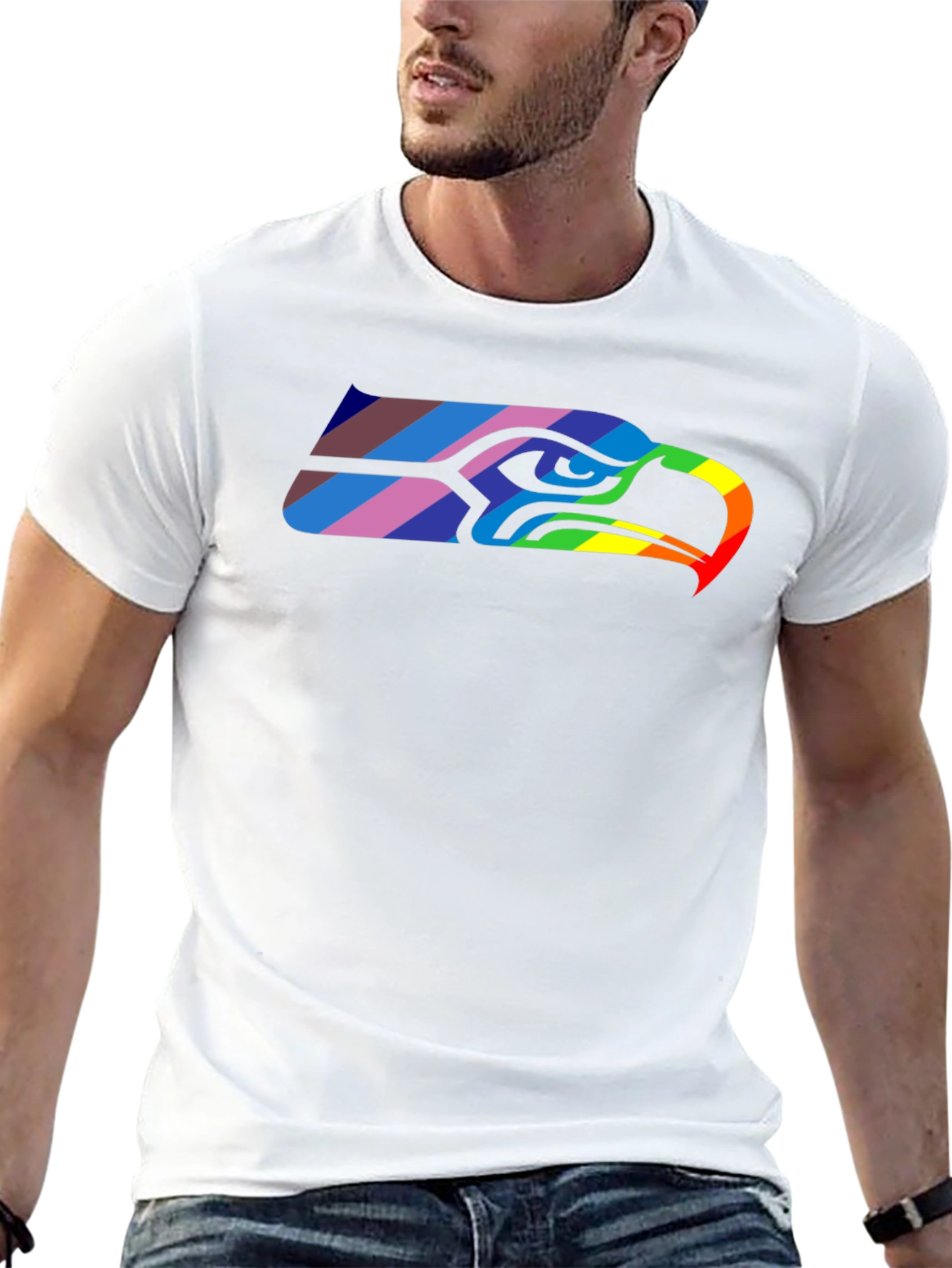 Rainbow Seahawks Pride T-Shirt