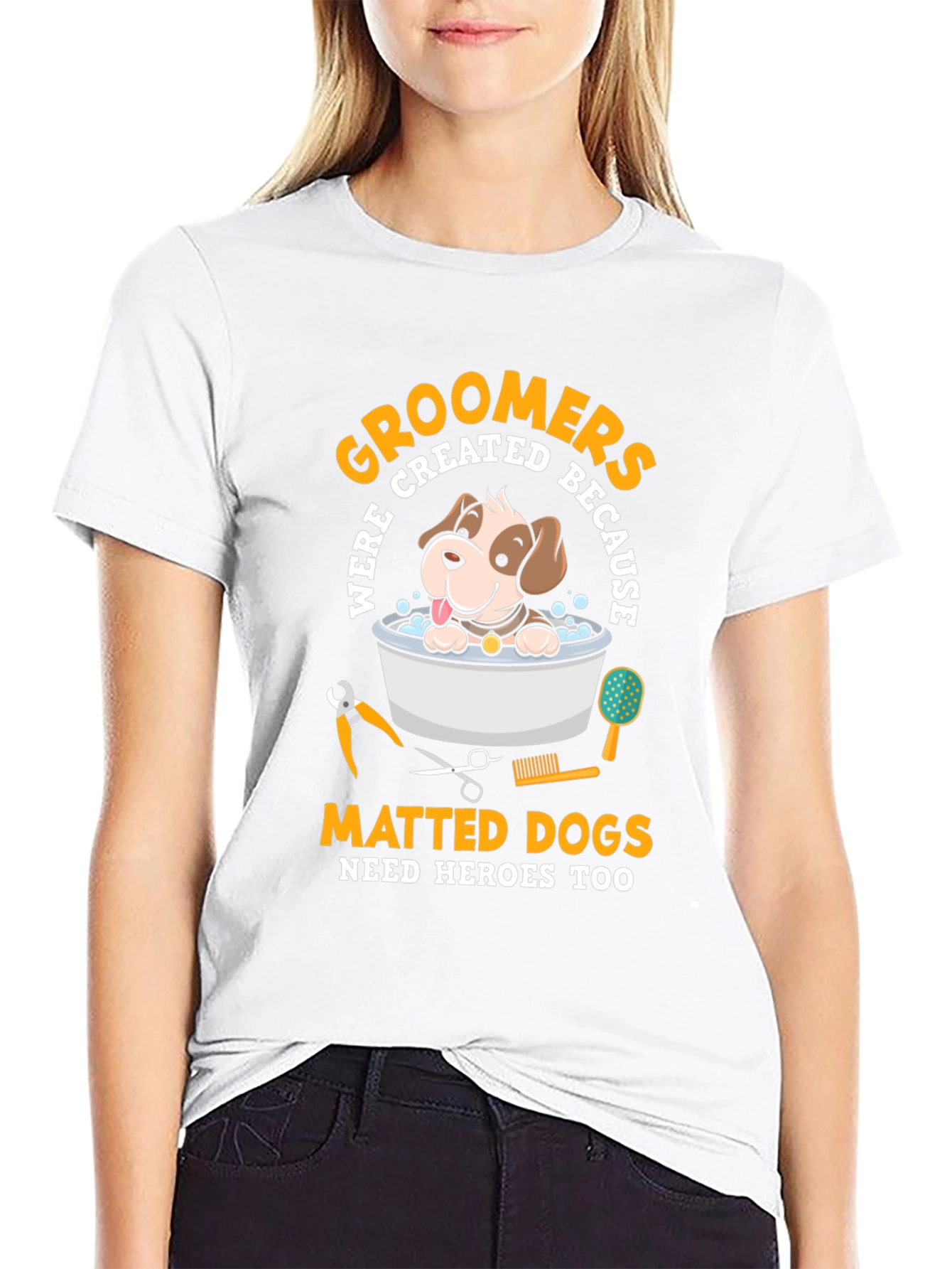 Groomers Hero Dog Graphic T-Shirt