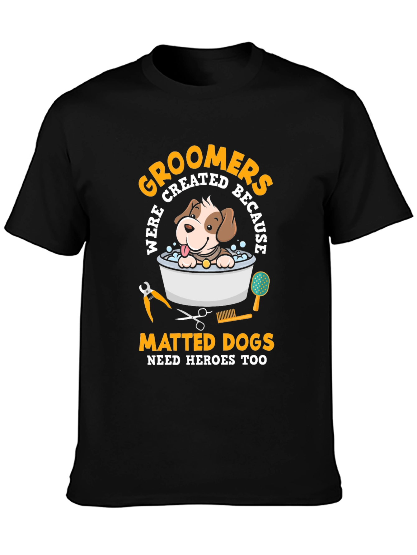 Groomers Hero Dog Graphic T-Shirt