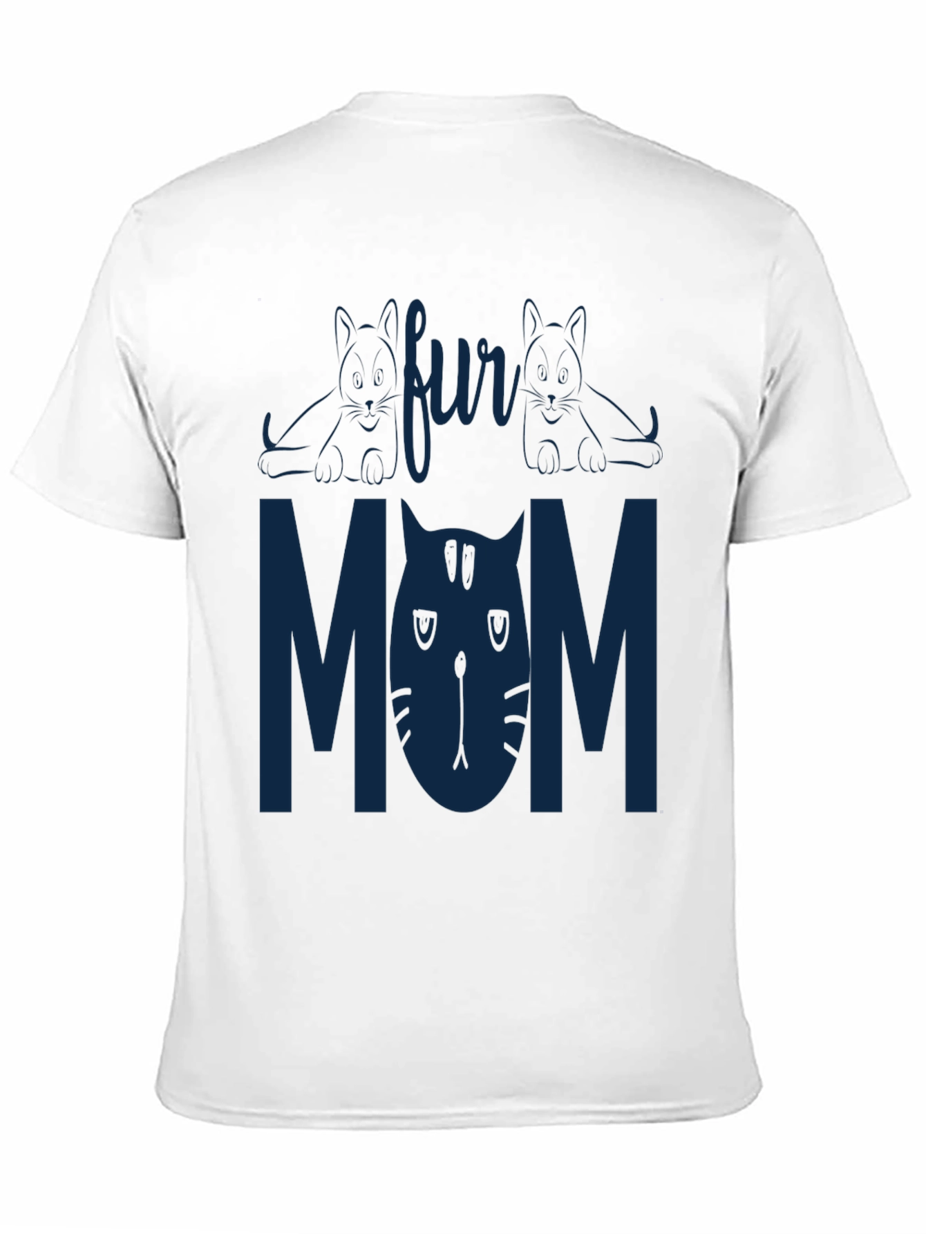 Fur Mom Black T-Shirt - Cat Lover Tee