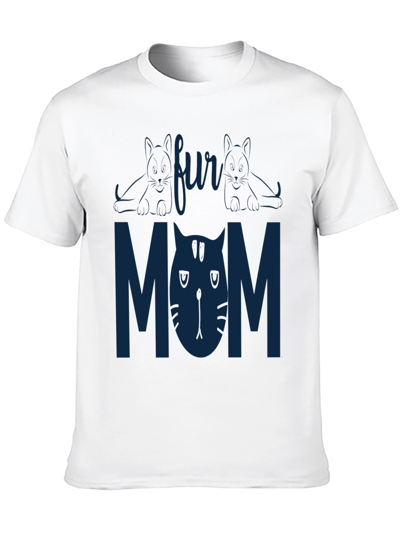 Fur Mom Black T-Shirt - Cat Lover Tee