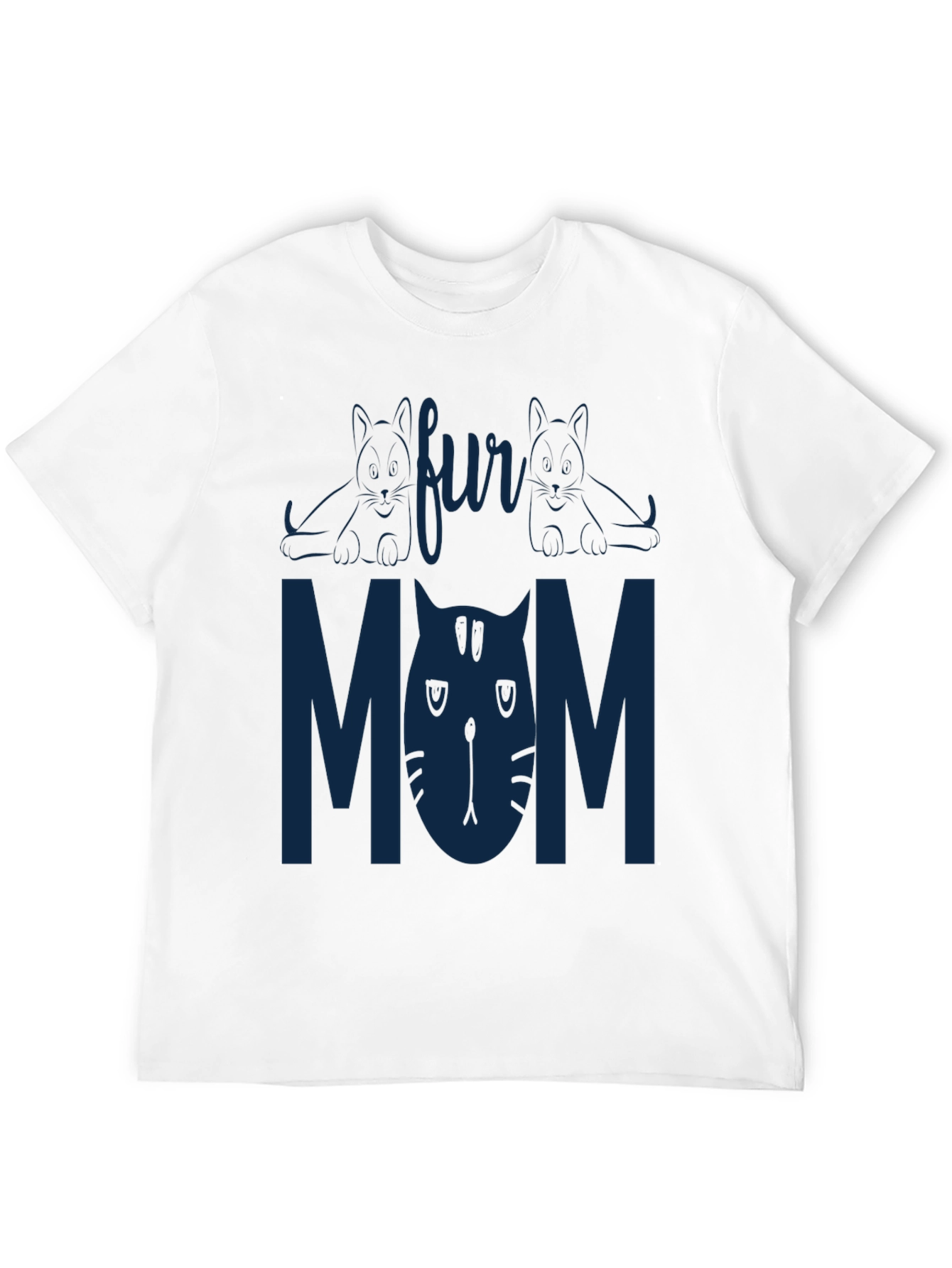 Fur Mom Black T-Shirt - Cat Lover Tee