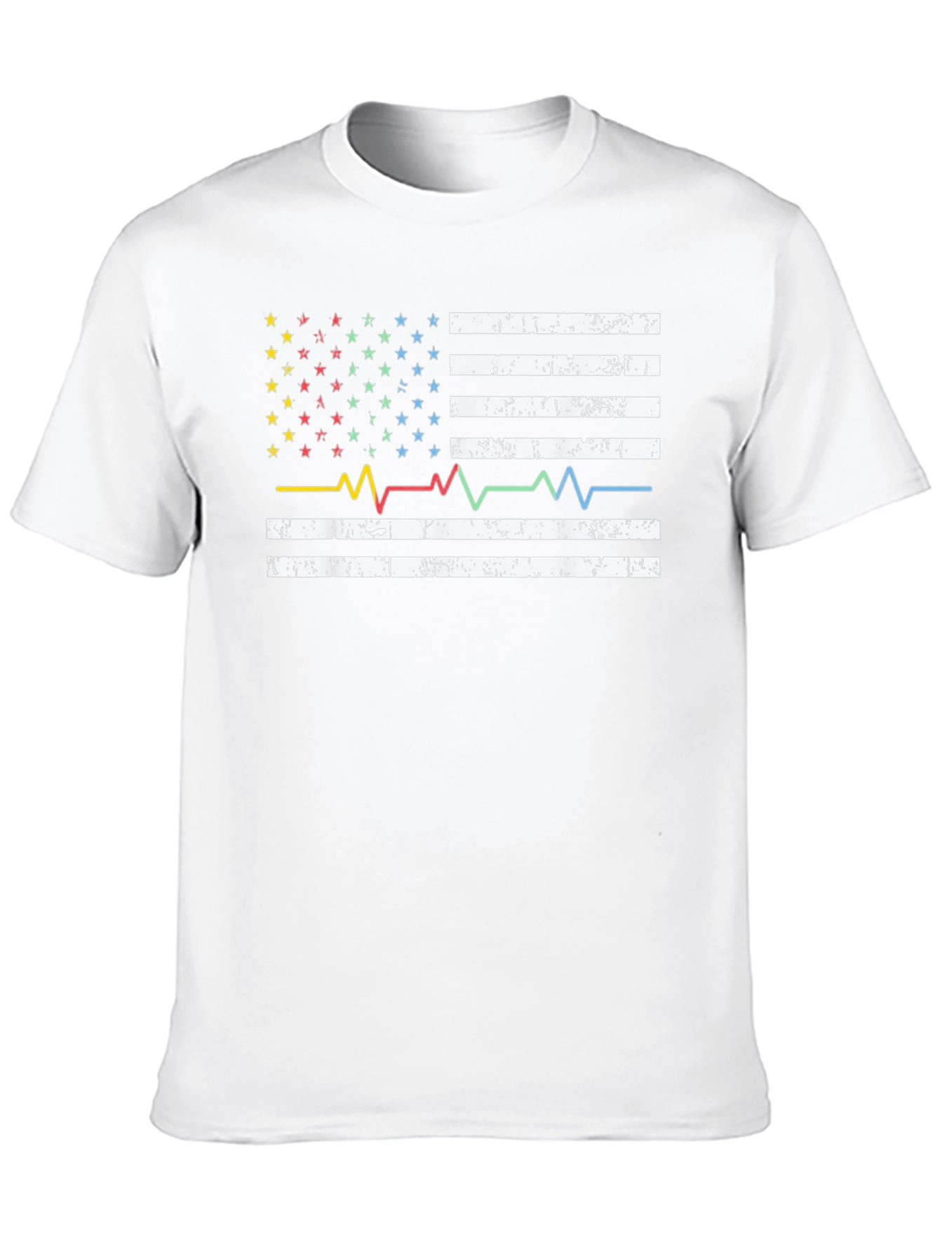 American Flag Heartbeat Graphic Tee