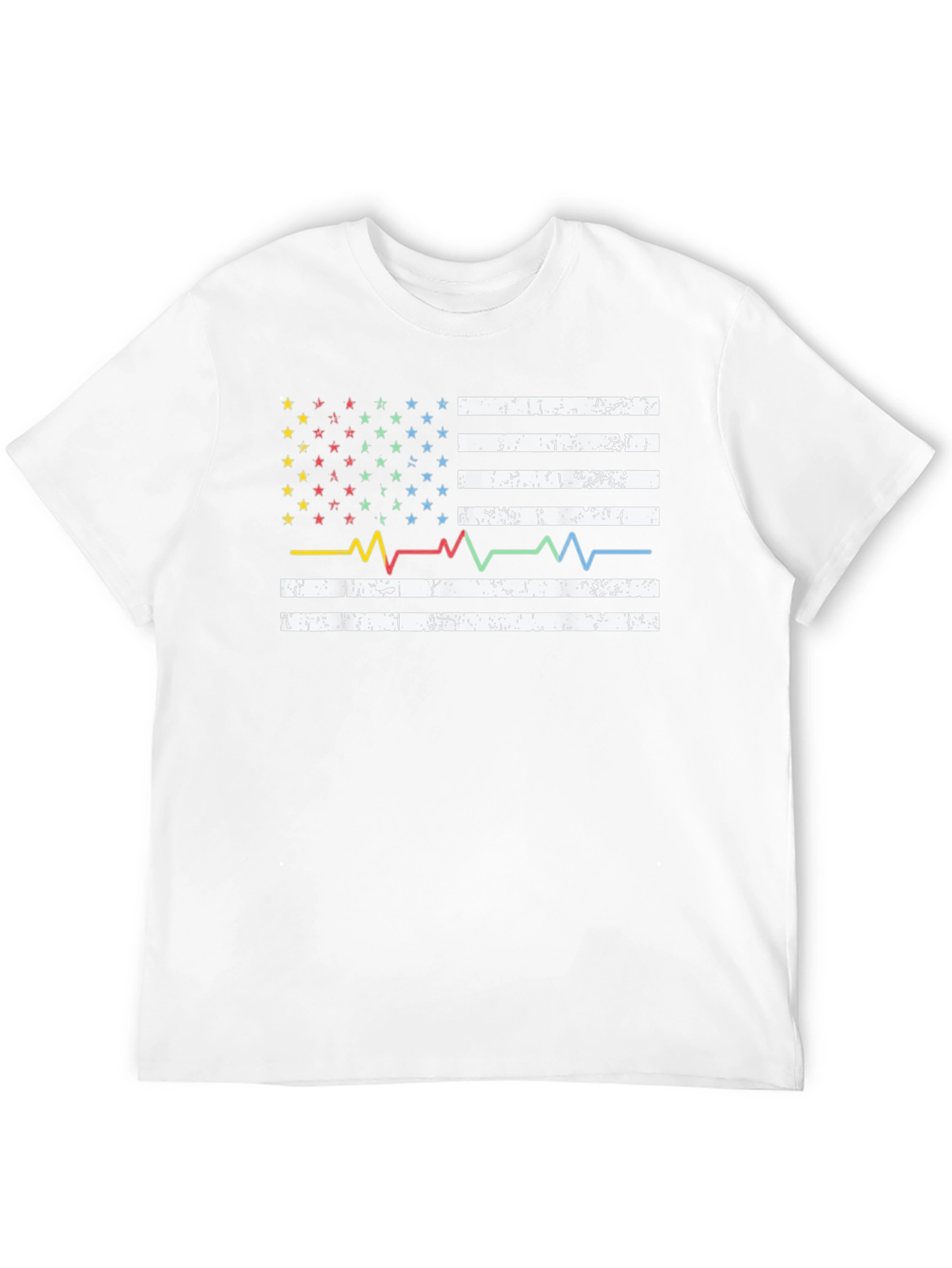 American Flag Heartbeat Graphic Tee