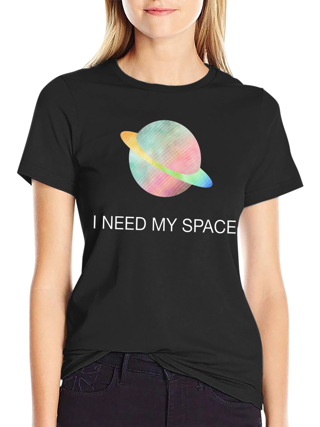 I Need My Space T-Shirt Graphic Tee Saturn