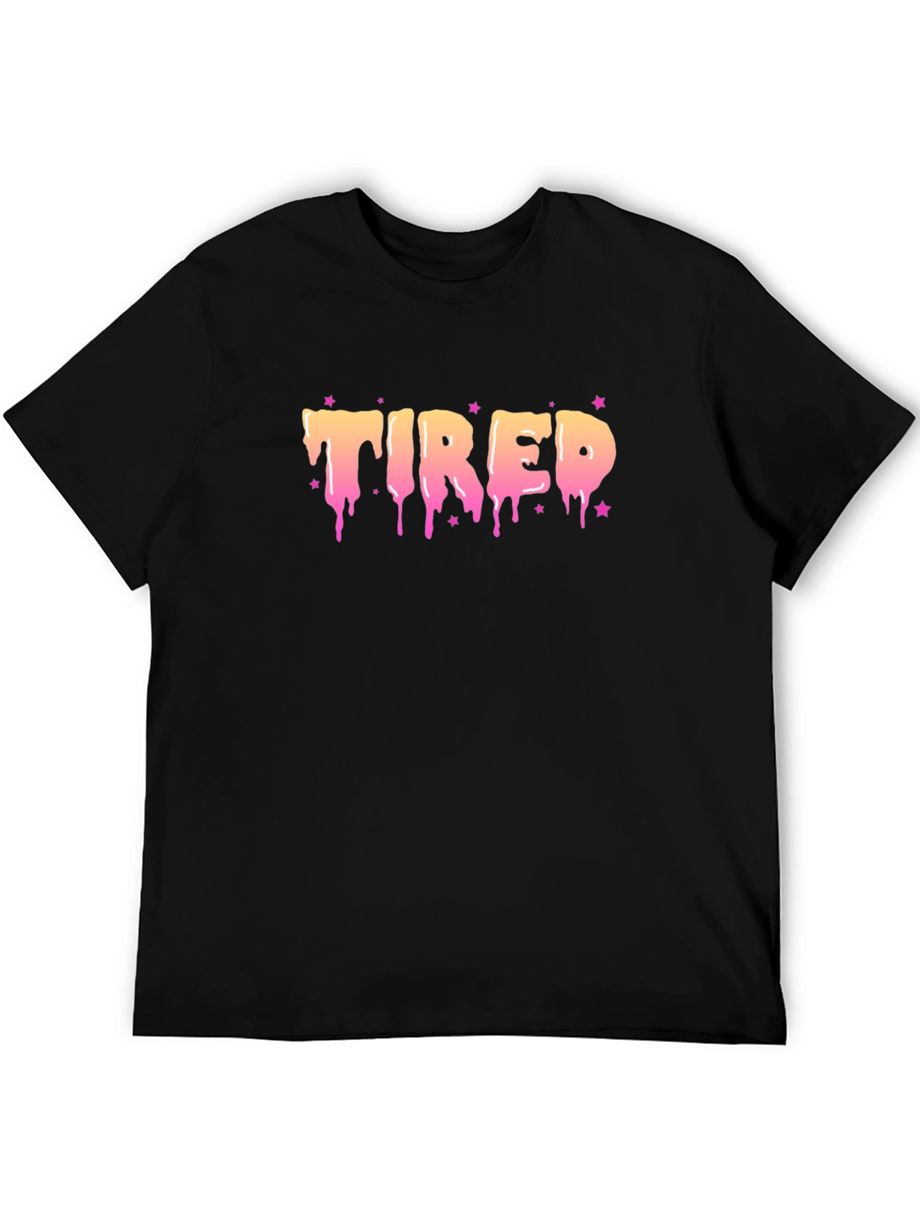 Tired Drip Graphic Black T-Shirt