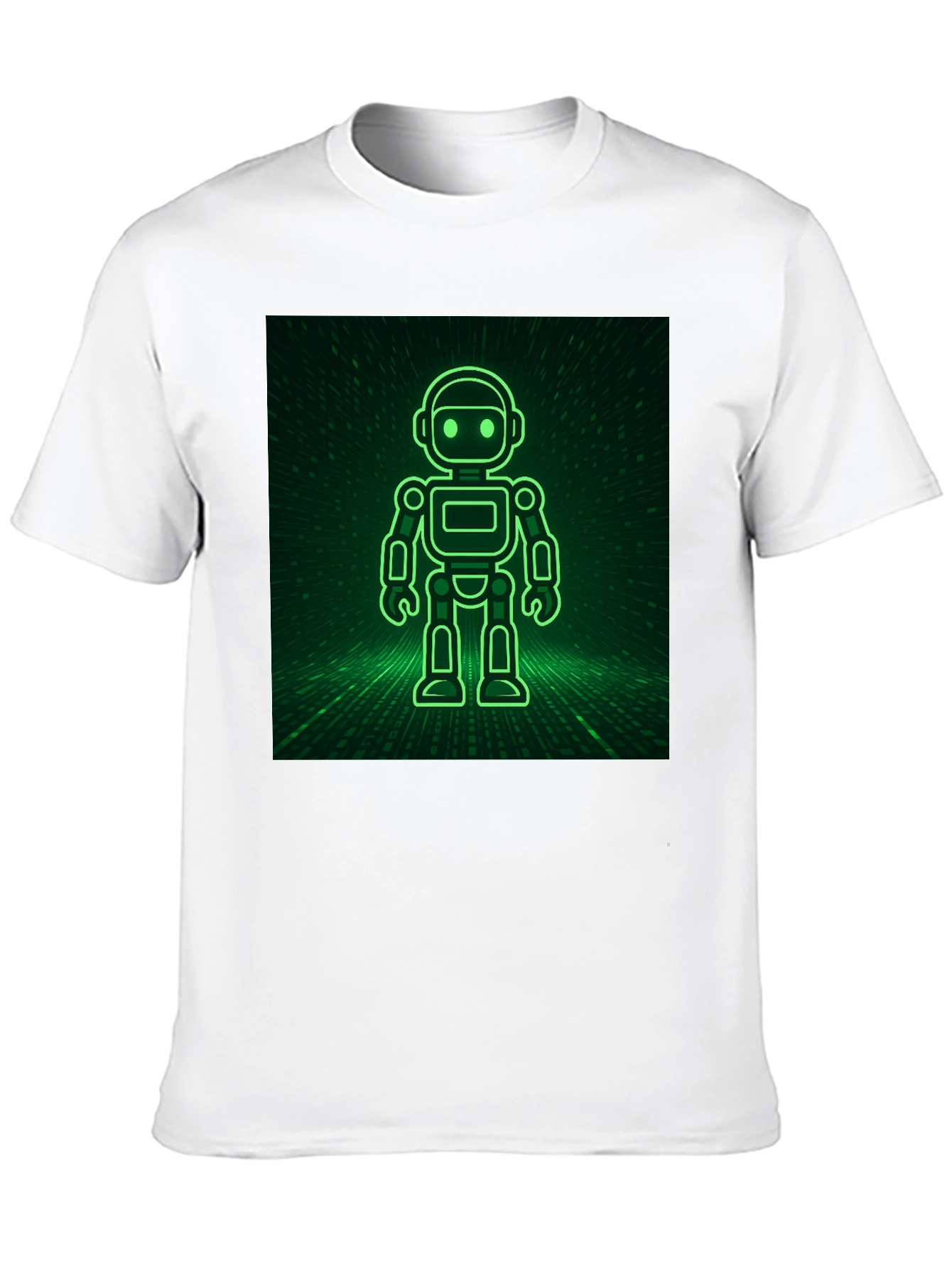 Robot in the Matrix Black T-Shirt