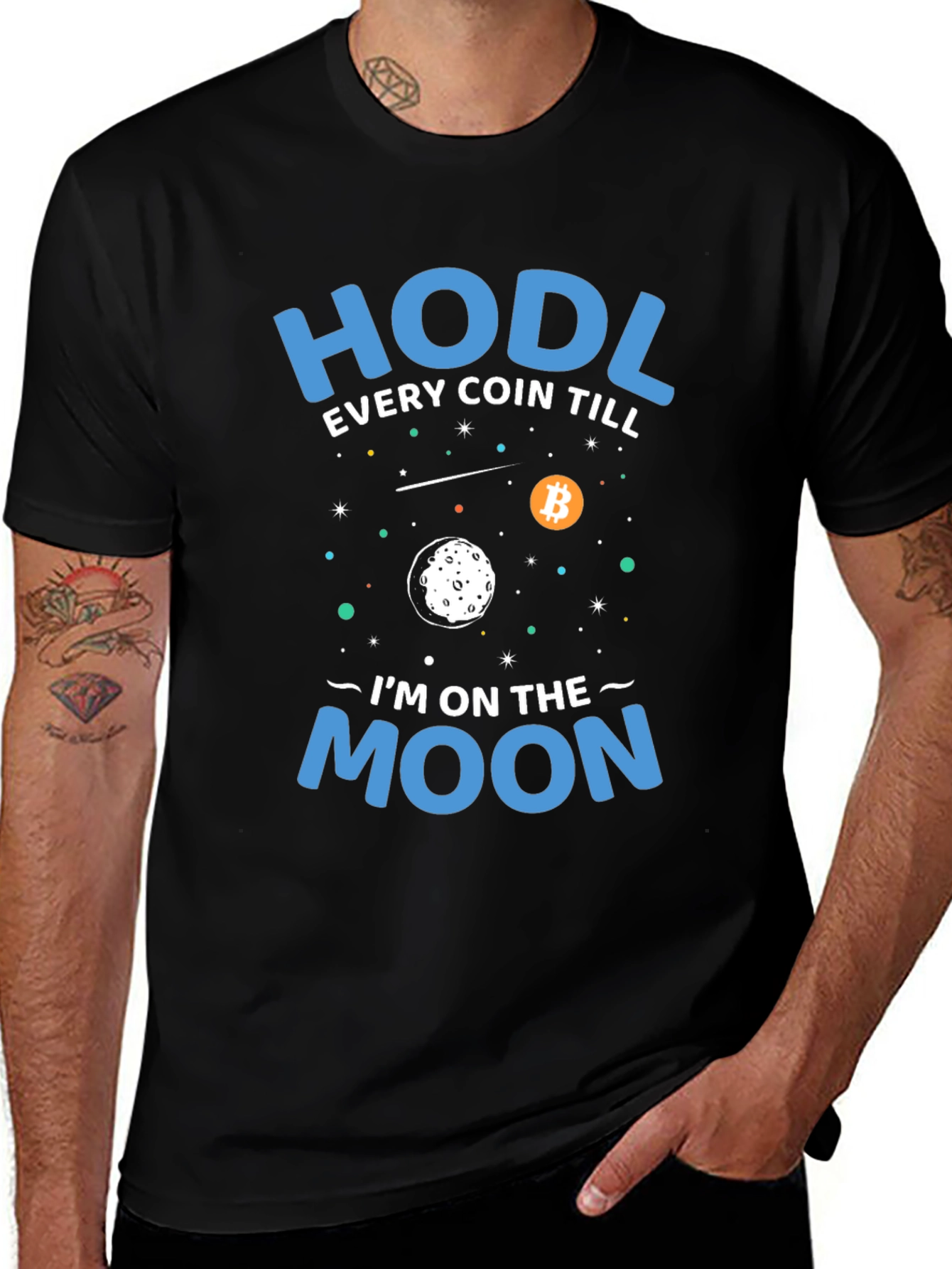 HODL Bitcoin Crypto T-Shirt - To The Moon!