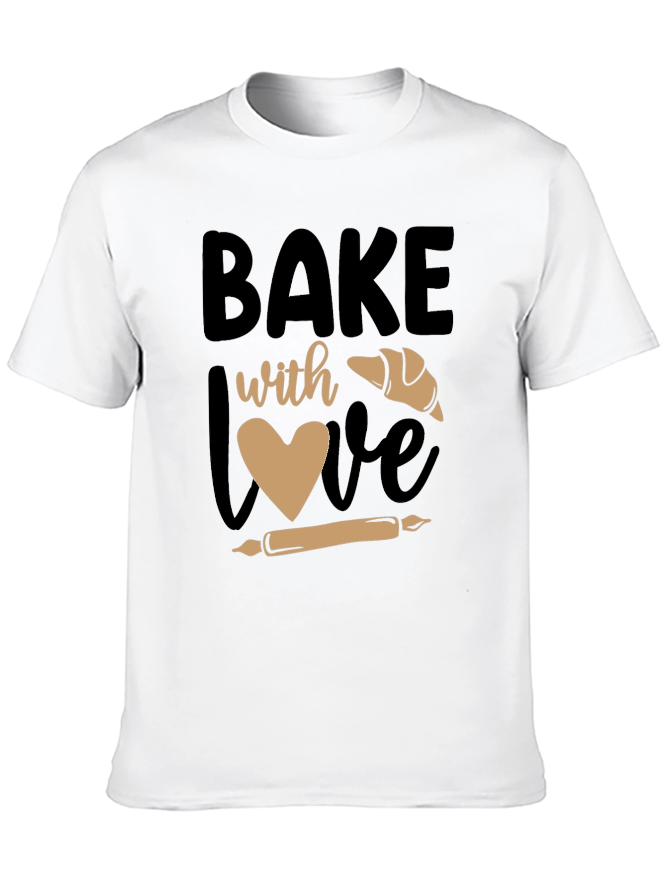 Bake with Love Graphic Tee - Baking Lovers Shirt