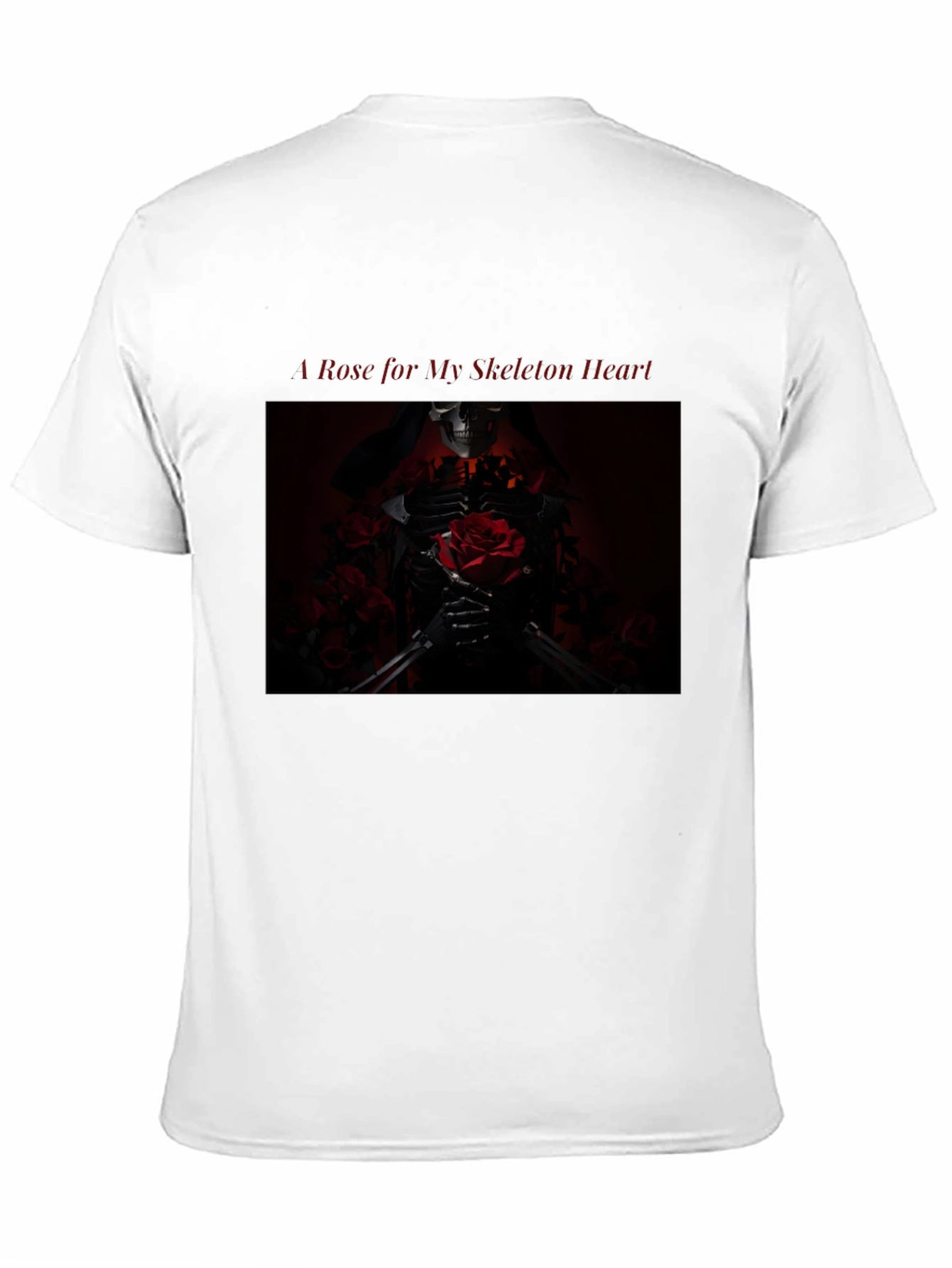 Skeleton Heart Rose Graphic T-Shirt - Gothic Fashion