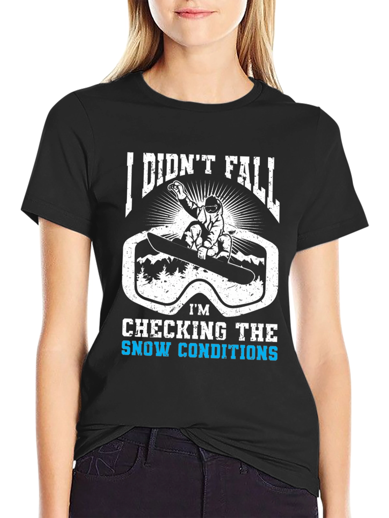 Snow Conditions T-Shirt: Funny Winter Sports Tee