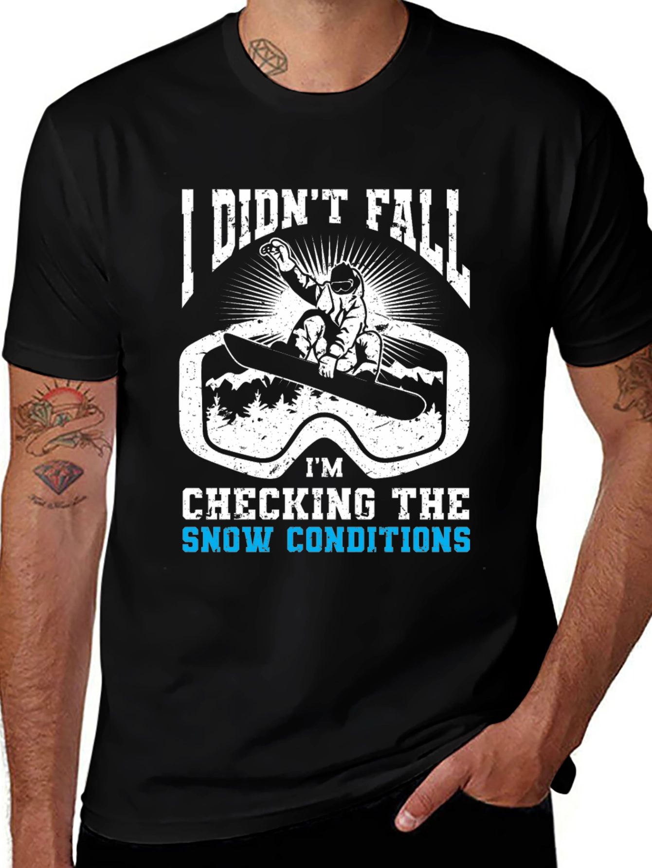 Snow Conditions T-Shirt: Funny Winter Sports Tee