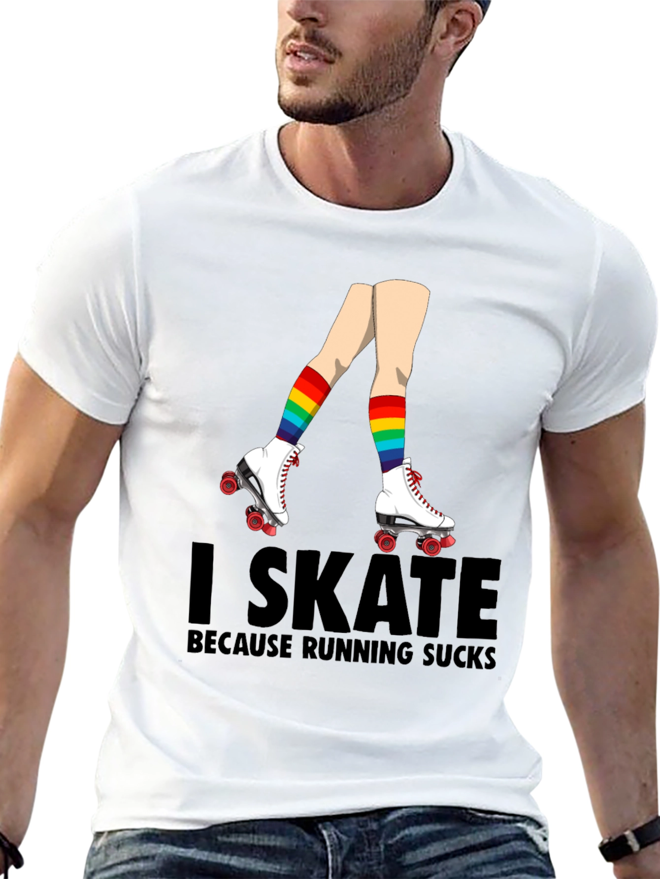 I Skate Because Running Sucks T-Shirt