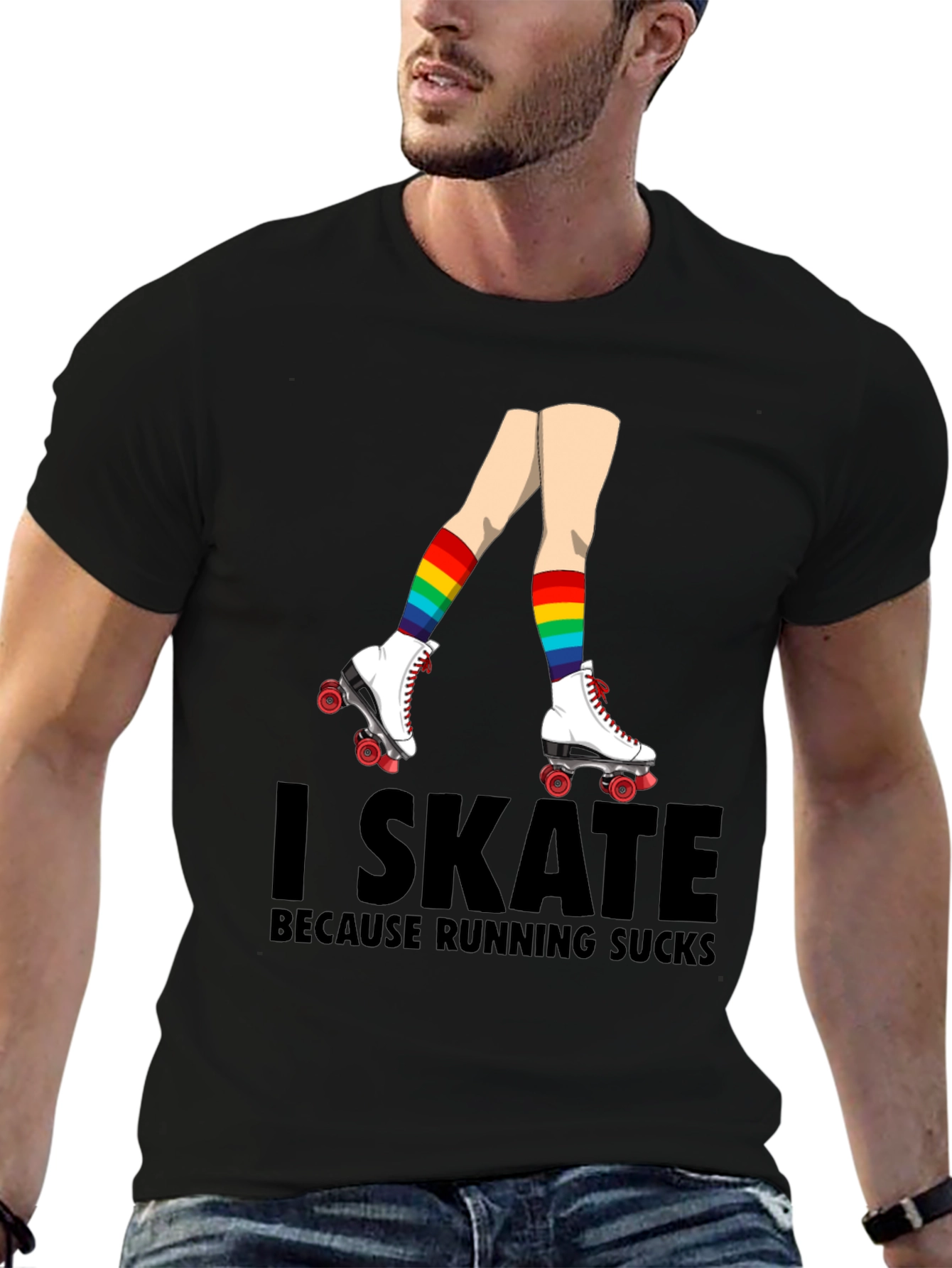 I Skate Because Running Sucks T-Shirt