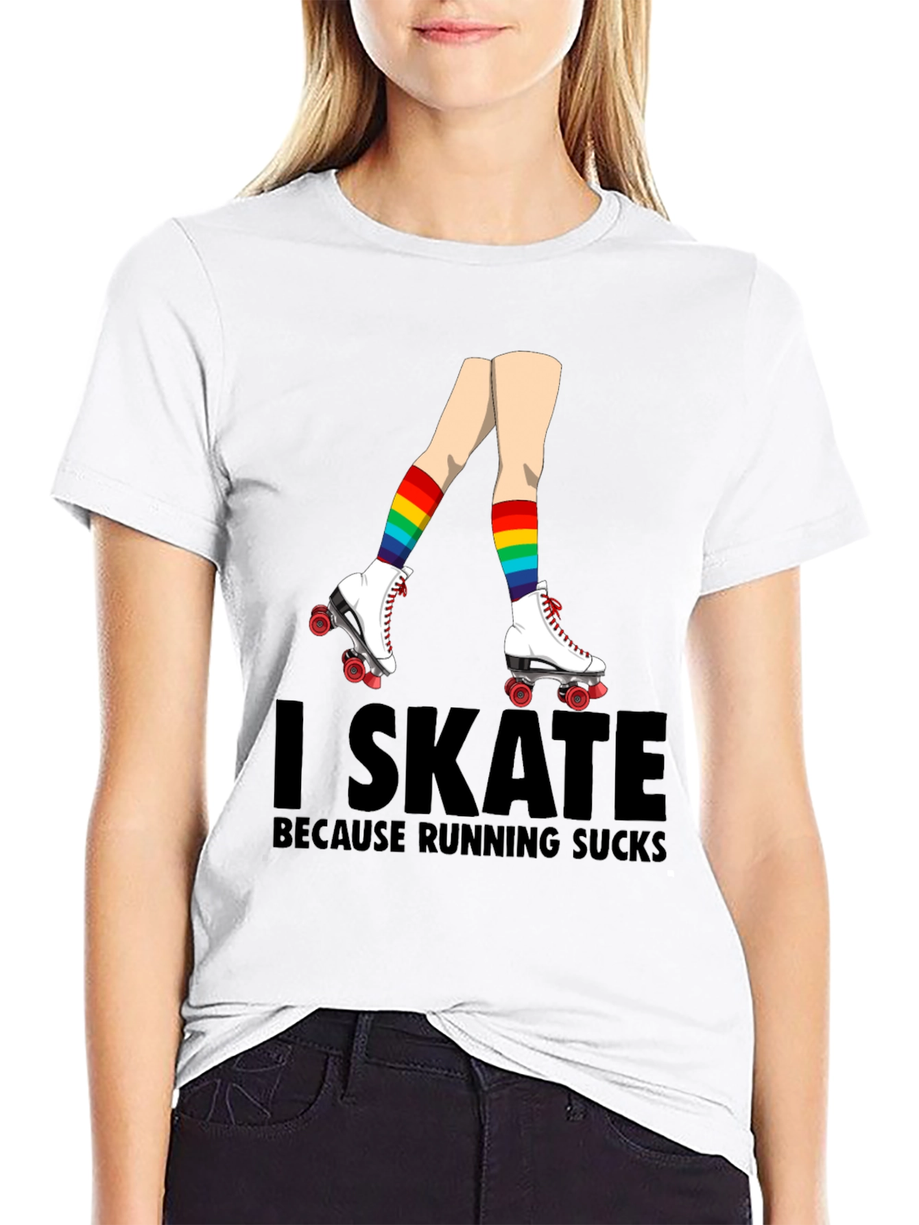 I Skate Because Running Sucks T-Shirt