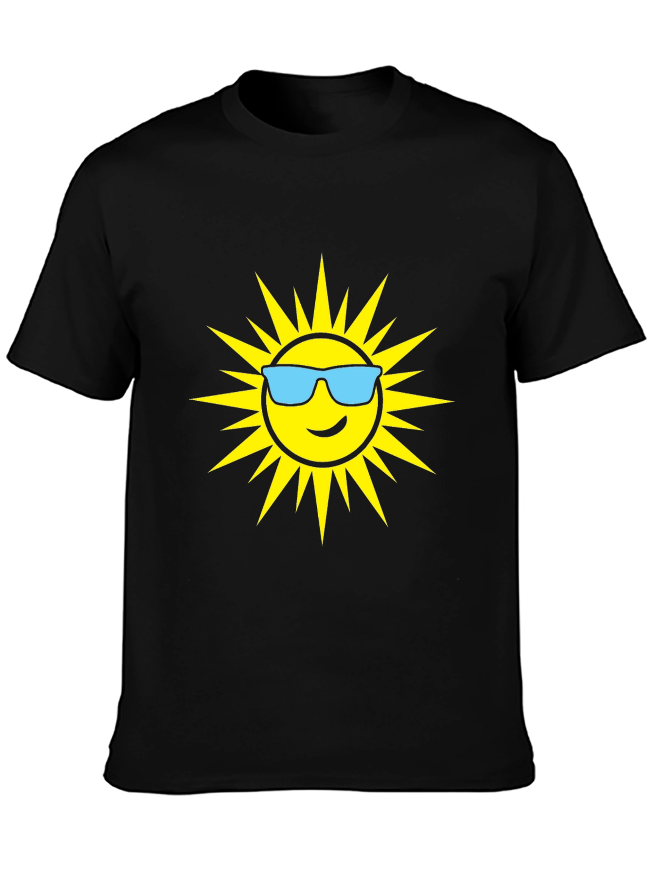 Cool Sun Graphic T-Shirt - Black Cotton Tee