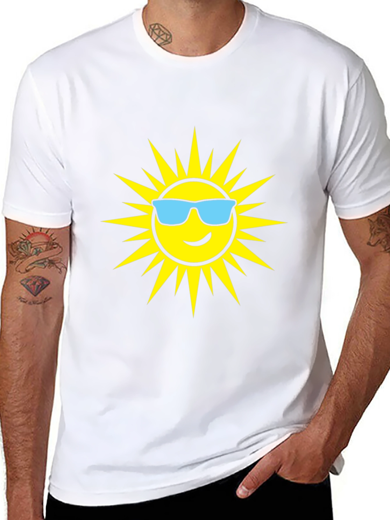 Cool Sun Graphic T-Shirt - Black Cotton Tee