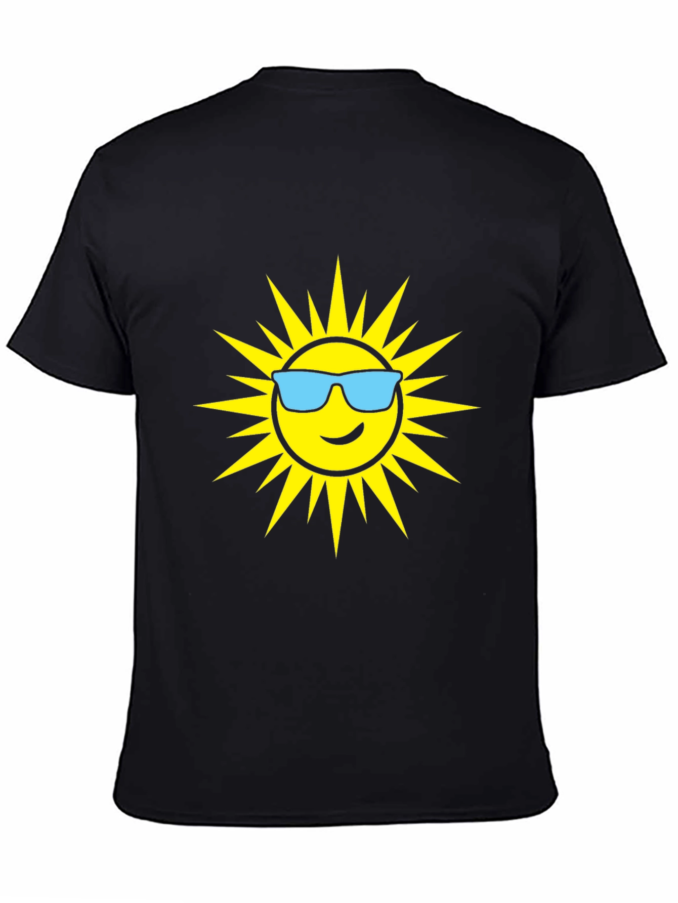 Cool Sun Graphic T-Shirt - Black Cotton Tee