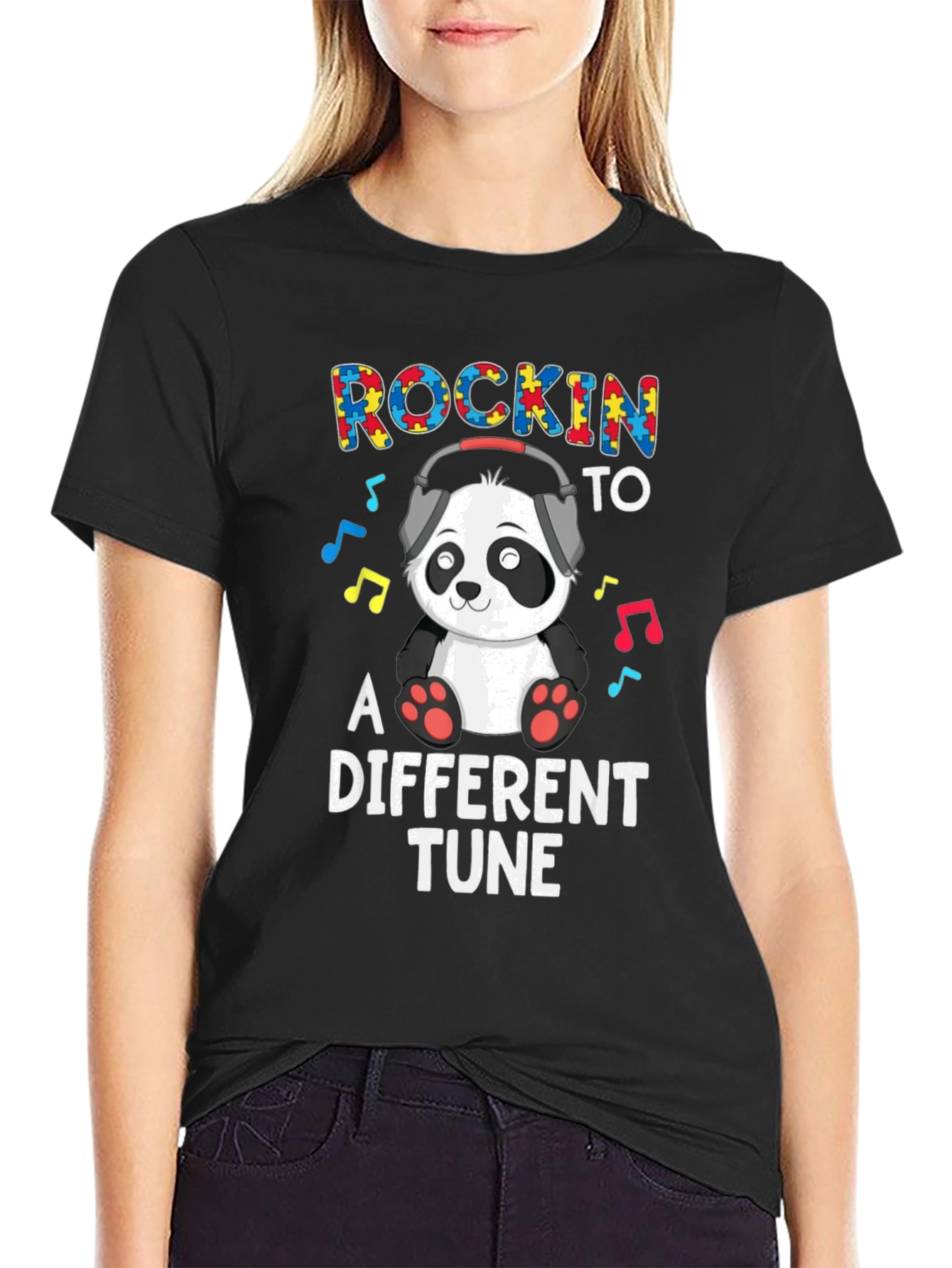 Rockin to a Different Tune Autism Awareness T-Shirt