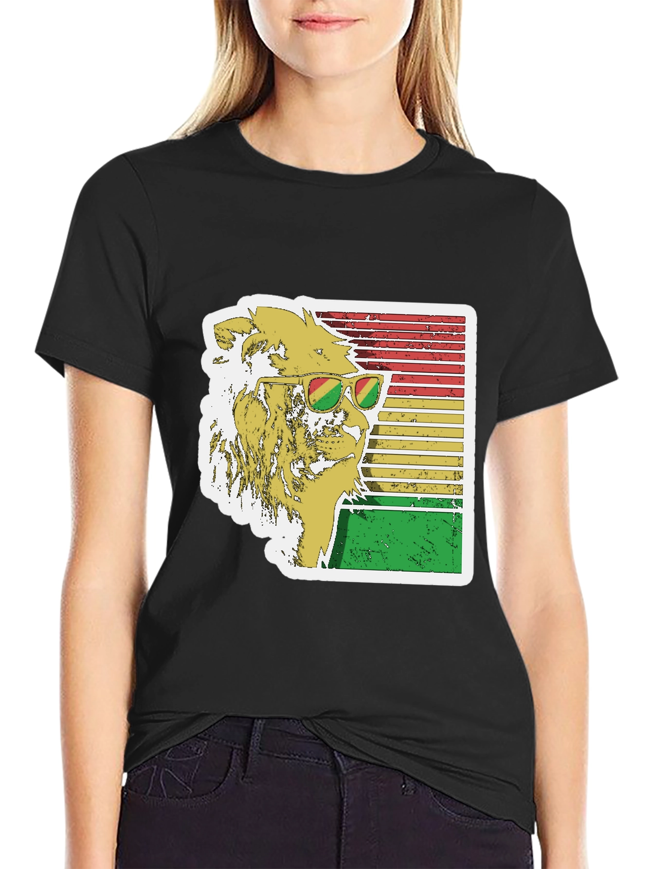 Rasta Lion Graphic Tee - Cool Reggae Vibe