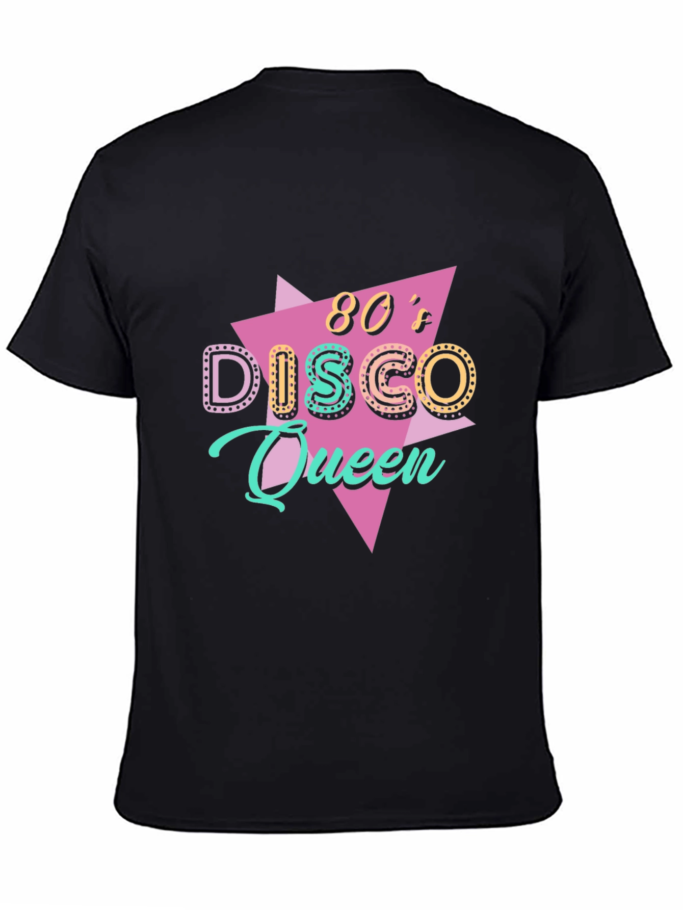 80s Disco Queen Black T-Shirt