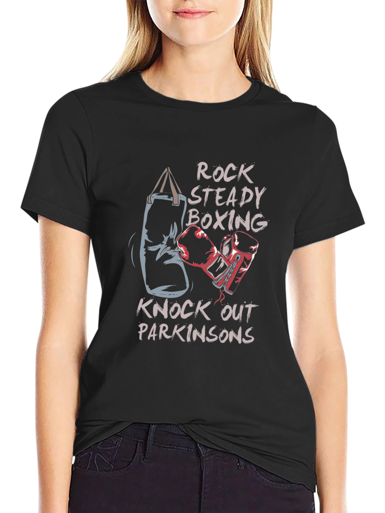 Rock Steady Boxing T-Shirt: Knockout Parkinsons Tee