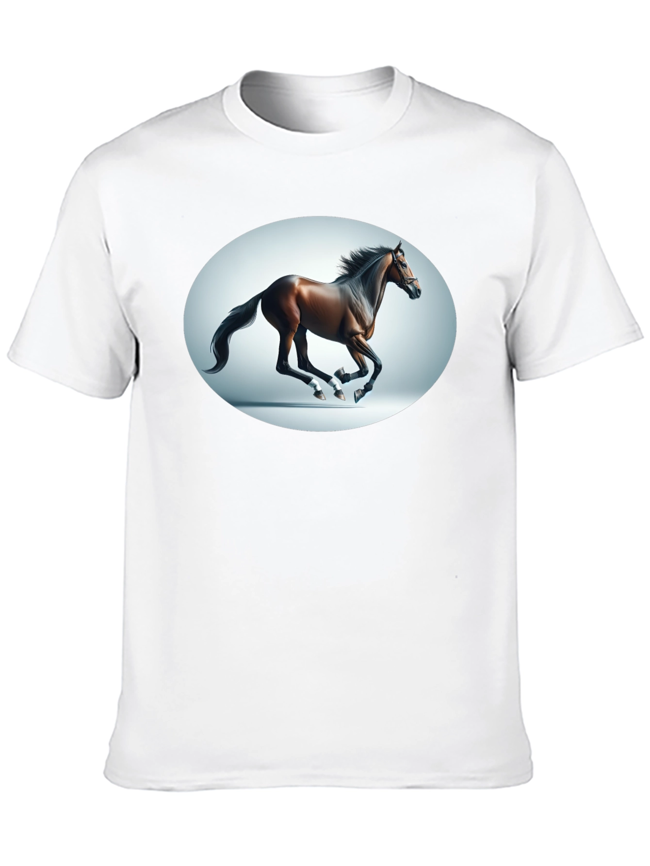Galloping Horse Graphic Tee - Black