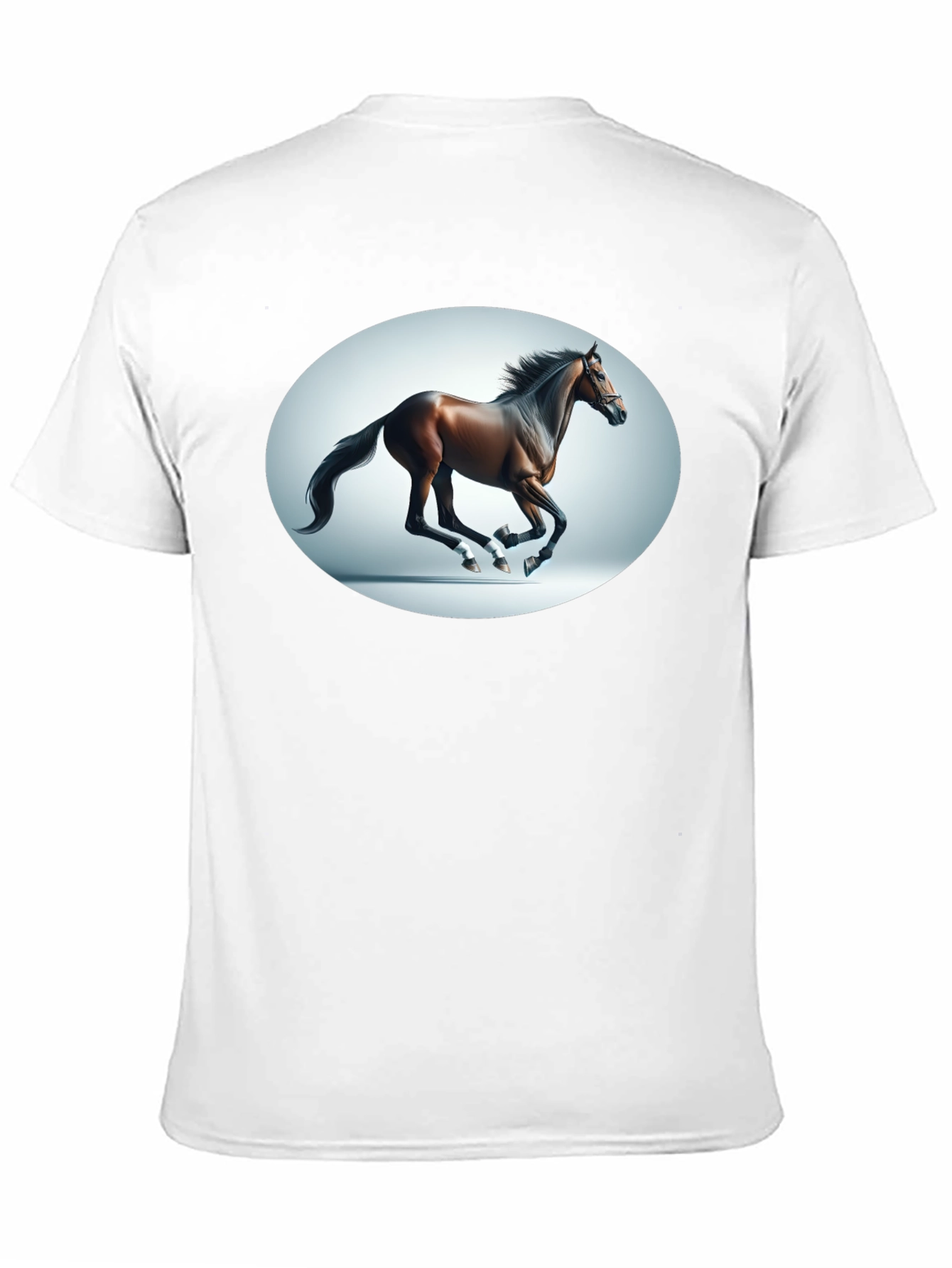 Galloping Horse Graphic Tee - Black
