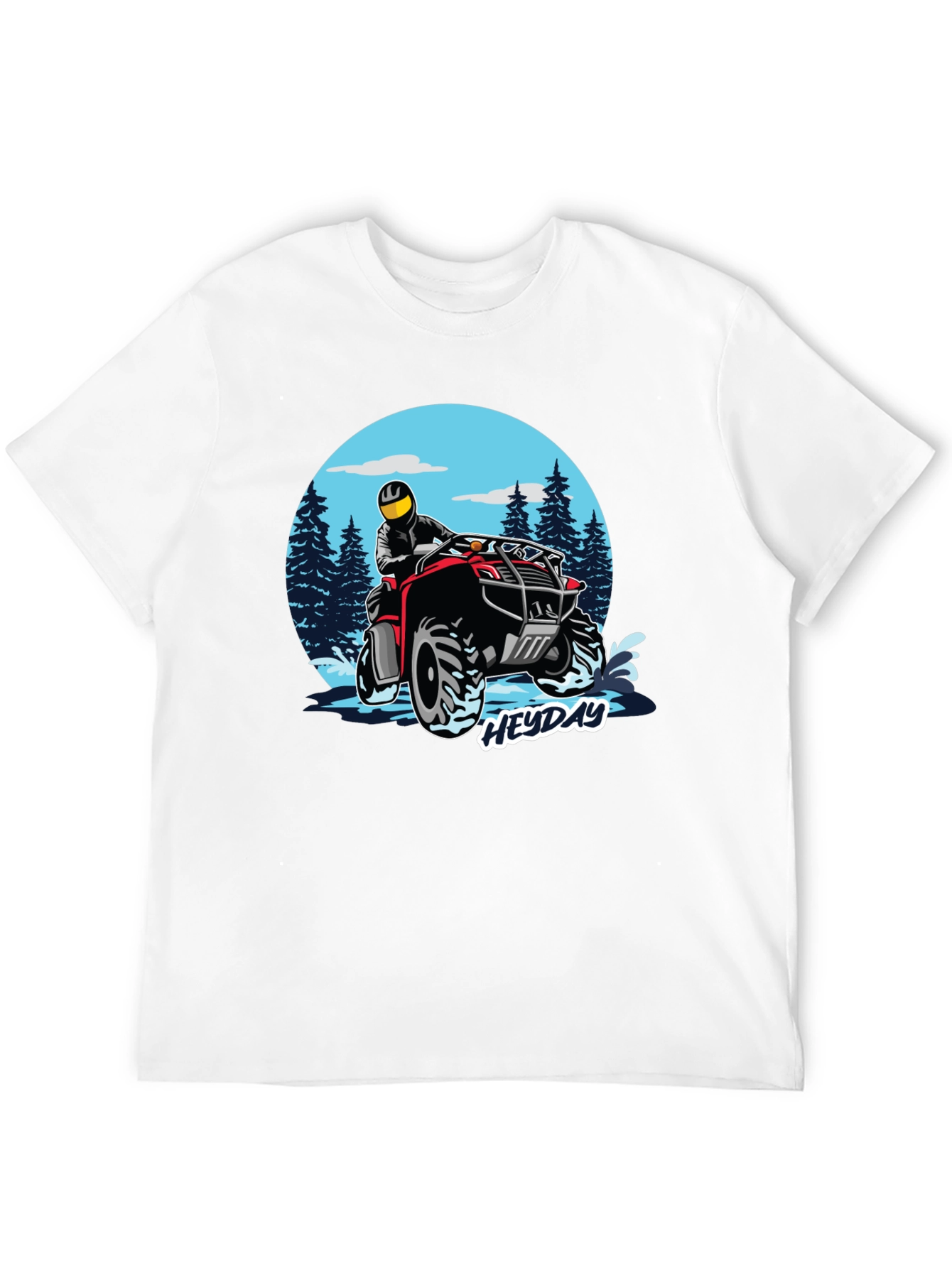 ATV Rider Graphic Tee - Black Cotton T-Shirt