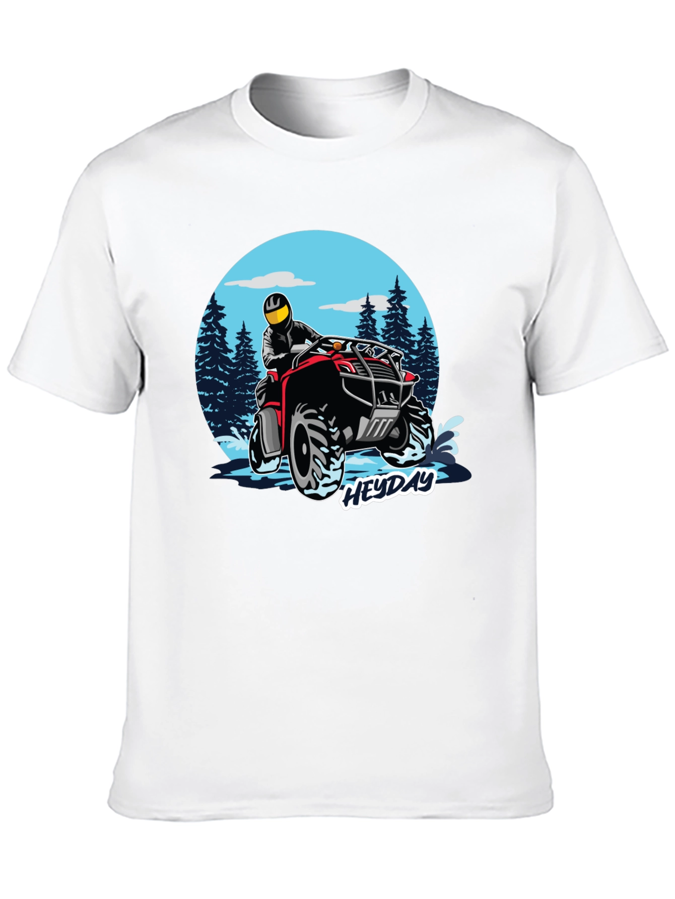ATV Rider Graphic Tee - Black Cotton T-Shirt