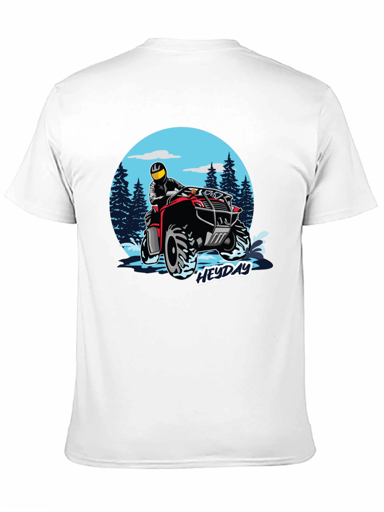 ATV Rider Graphic Tee - Black Cotton T-Shirt