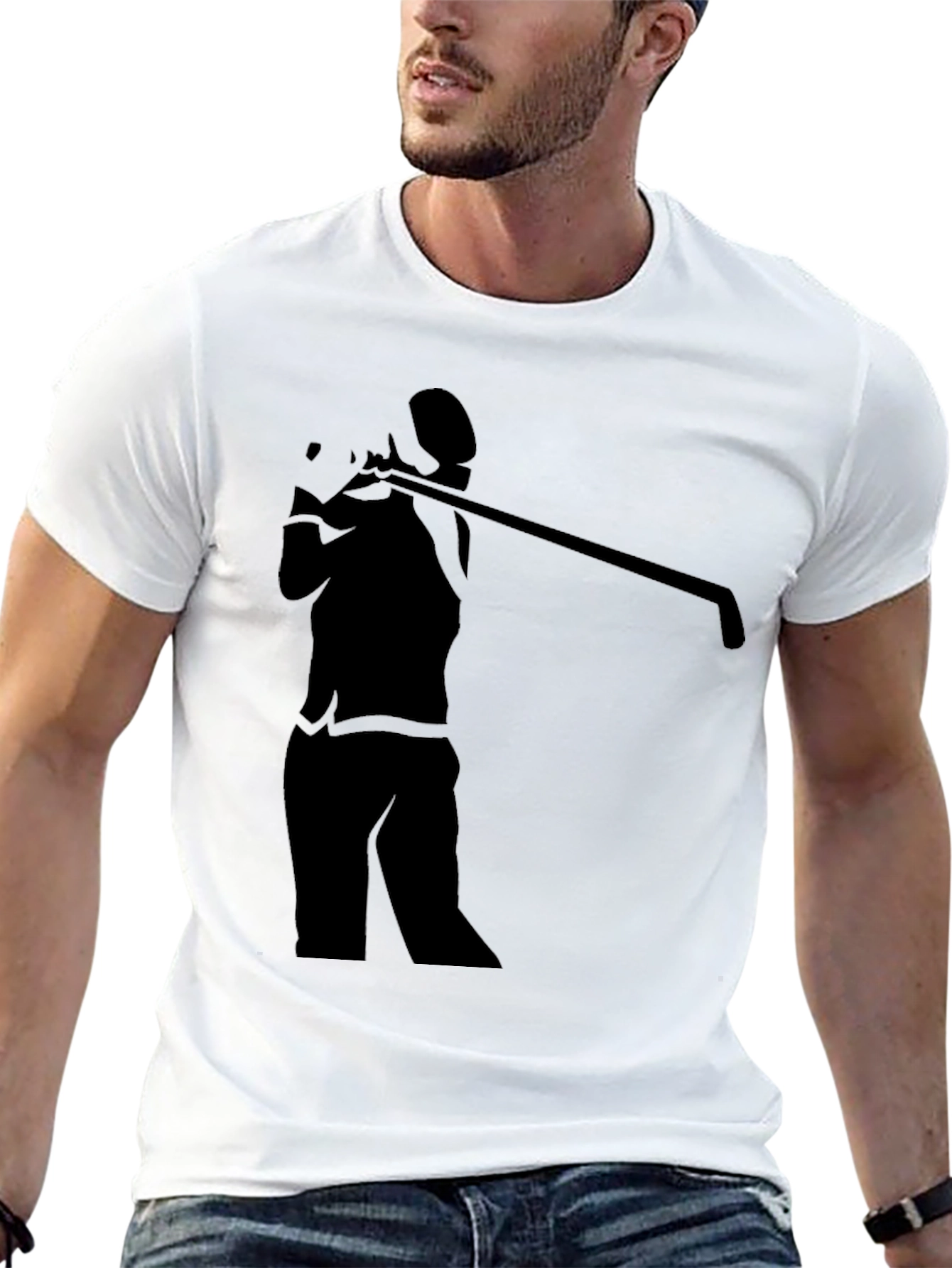 Golf Silhouette T-Shirt - Stylish Golfer Tee