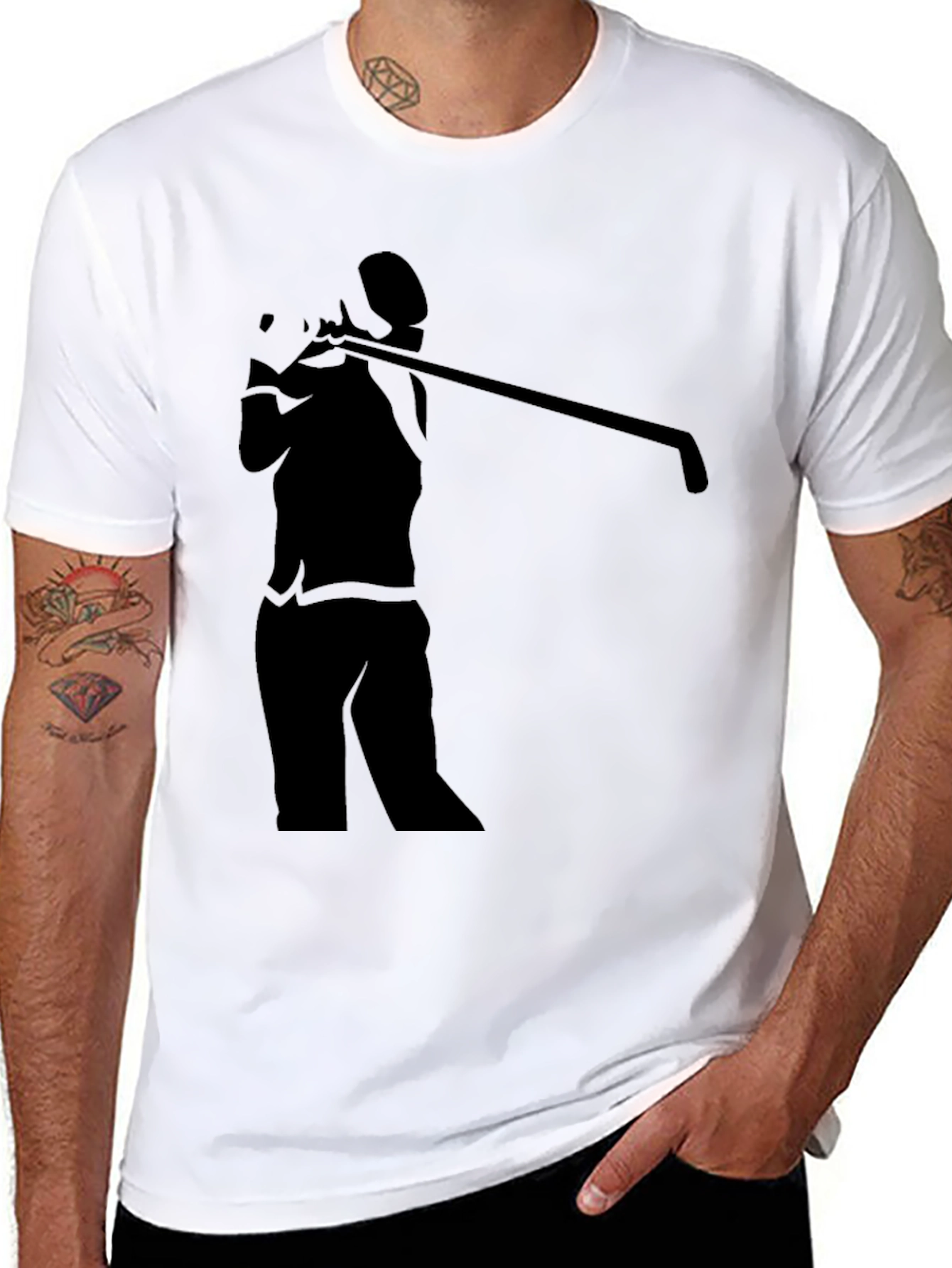 Golf Silhouette T-Shirt - Stylish Golfer Tee