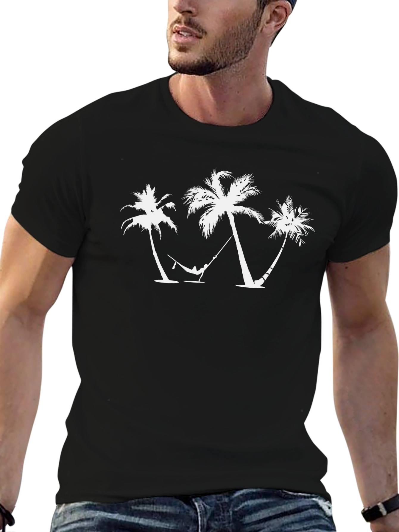 Palm Tree Hammock Graphic T-Shirt
