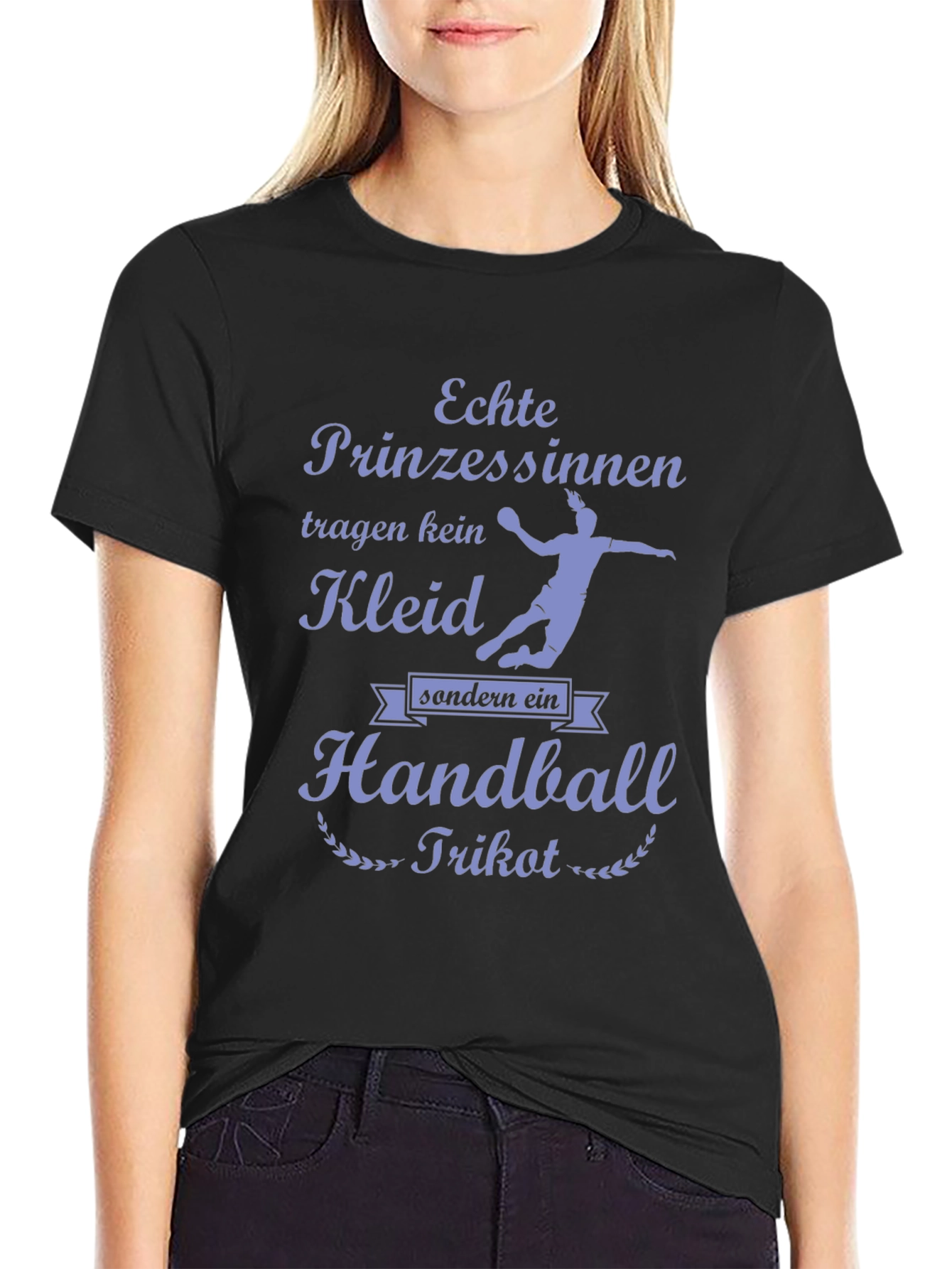 Handball Princess T-Shirt - Black Cotton Tee