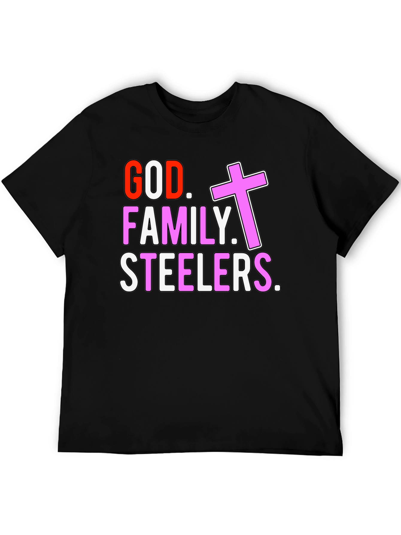 God Family Steelers T-Shirt - Religious Football Fan Tee
