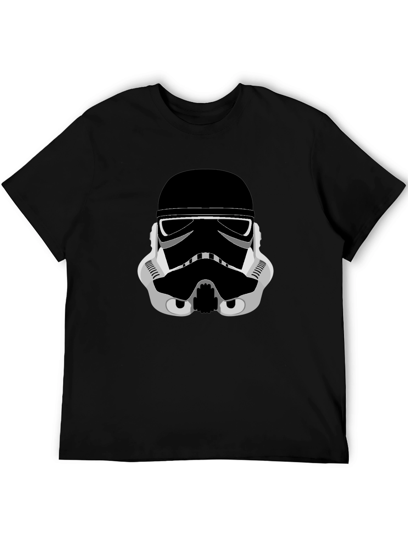 Stormtrooper Graphic Tee - Black Cotton Blend Shirt