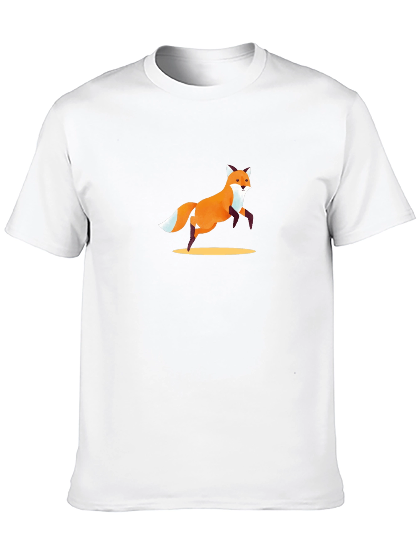 Fox Graphic Tee - Black Cotton Casual T-Shirt
