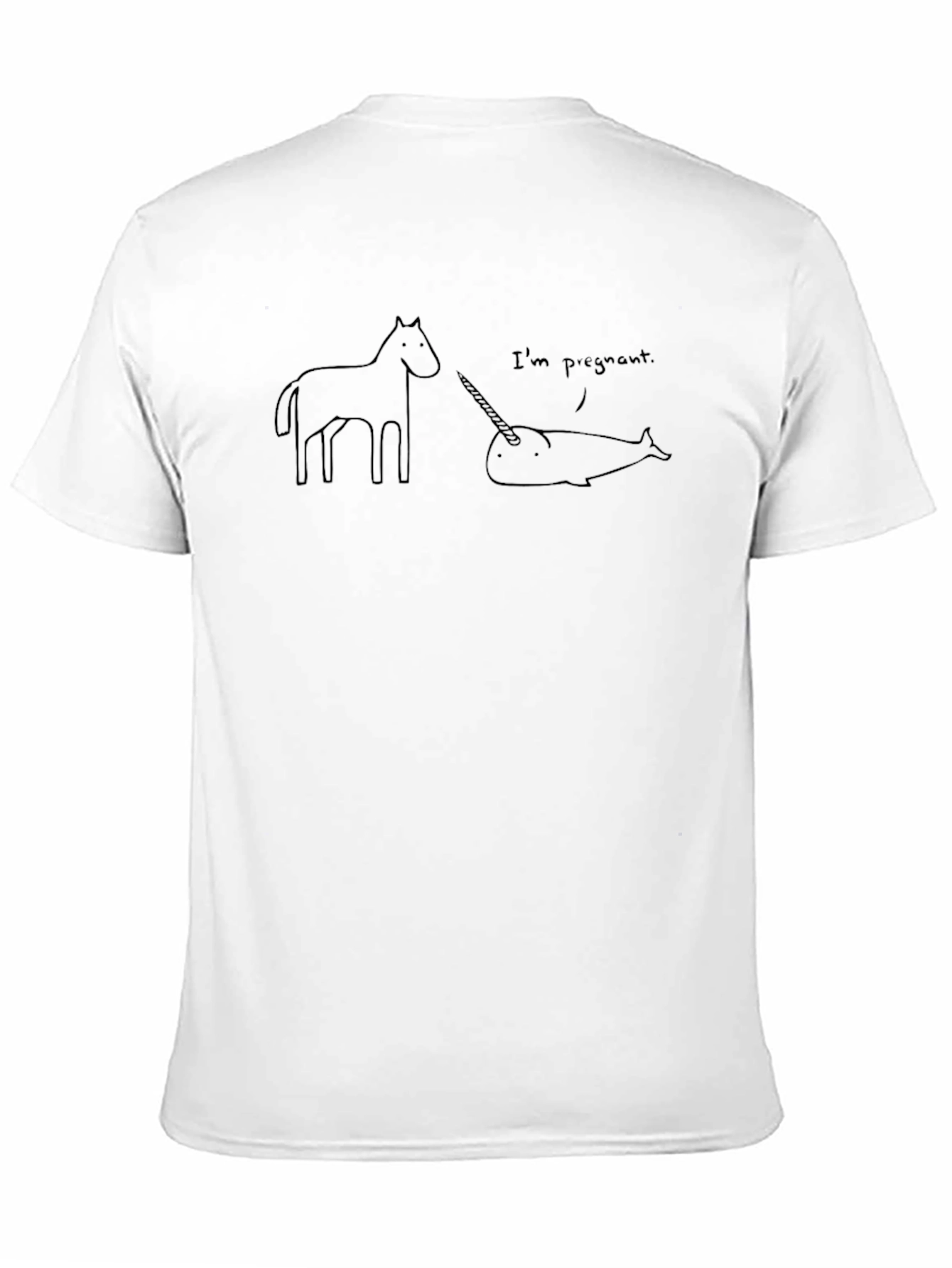 Funny Pregnant Narwhal T-Shirt - Unisex Graphic Tee