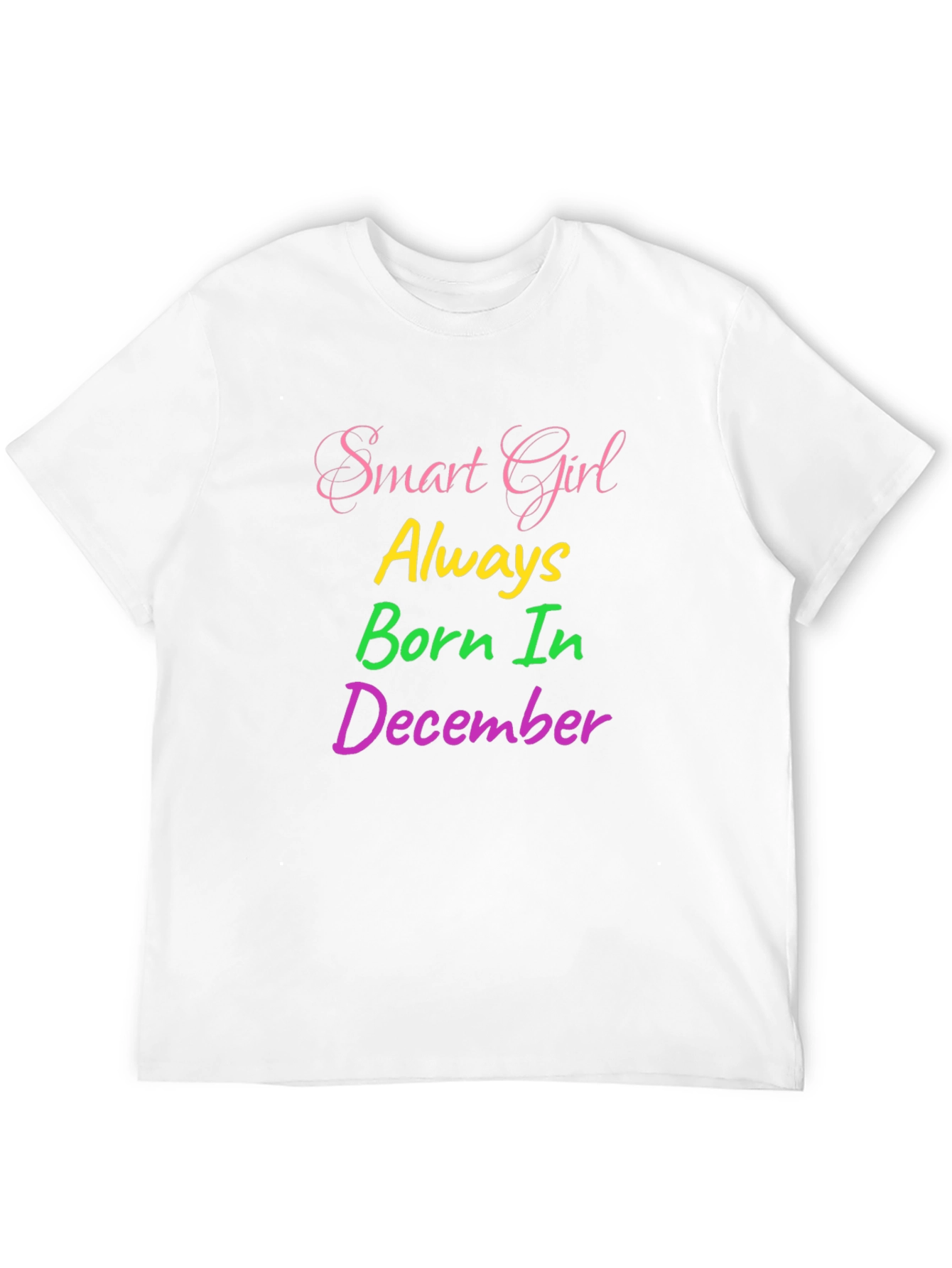 Smart Girl December Birthday Black T-Shirt