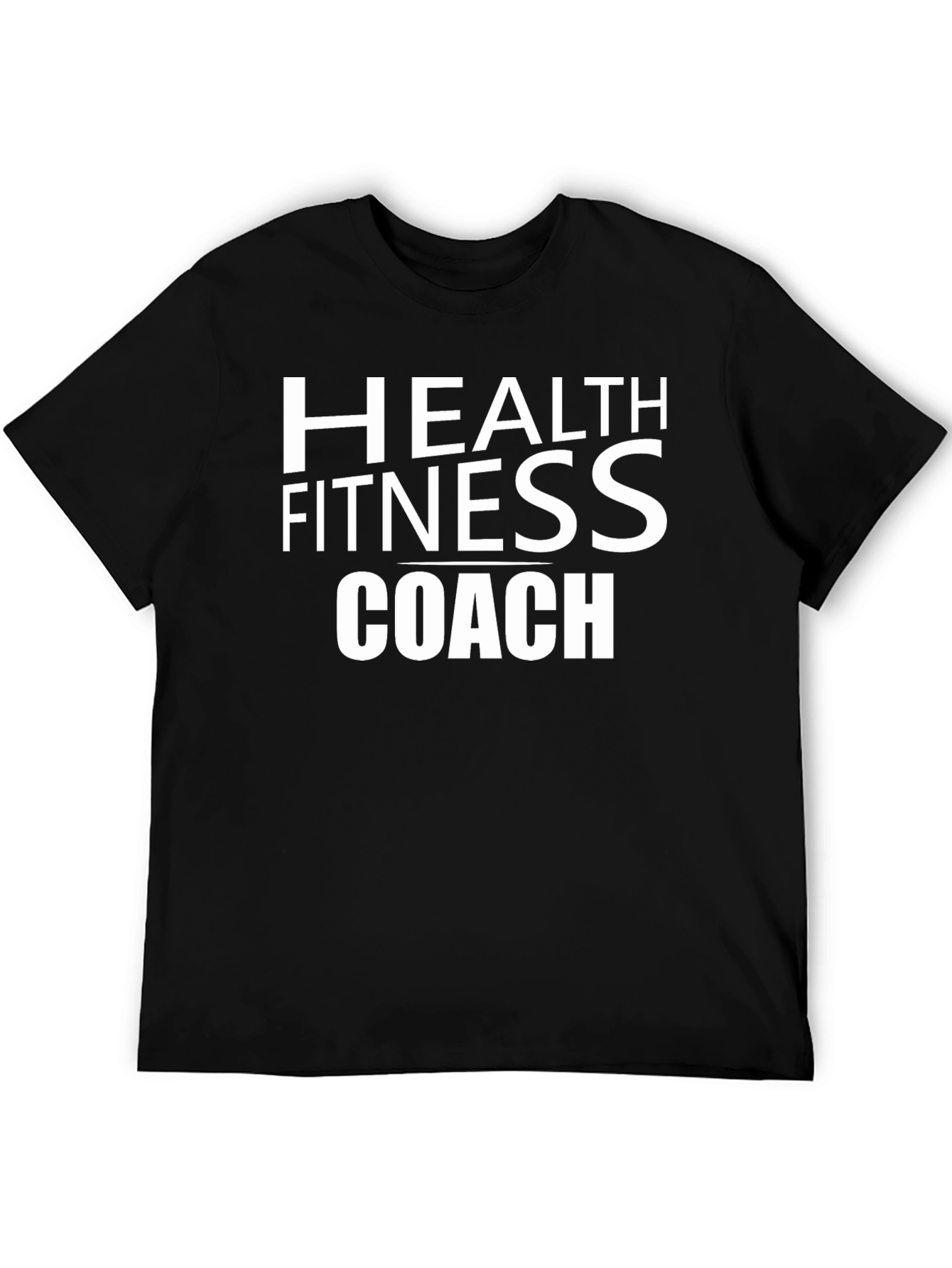 Health Fitness Coach T-Shirt - Black