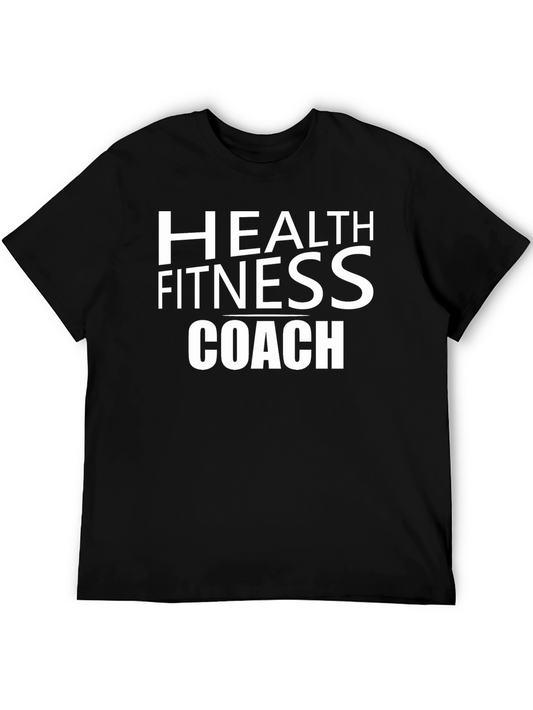 Health Fitness Coach T-Shirt - Black
